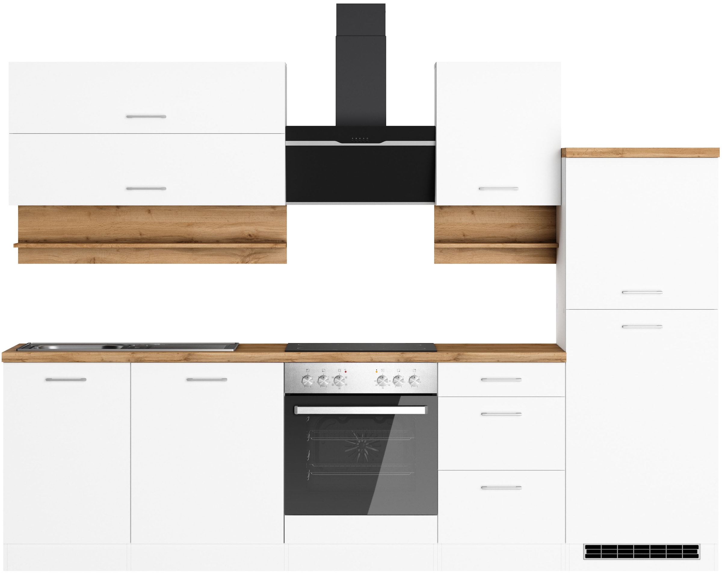 KOCHSTATION Küchenzeile »KS-Milan«, 280 cm breit, robuste Metallauszüge, vi günstig online kaufen
