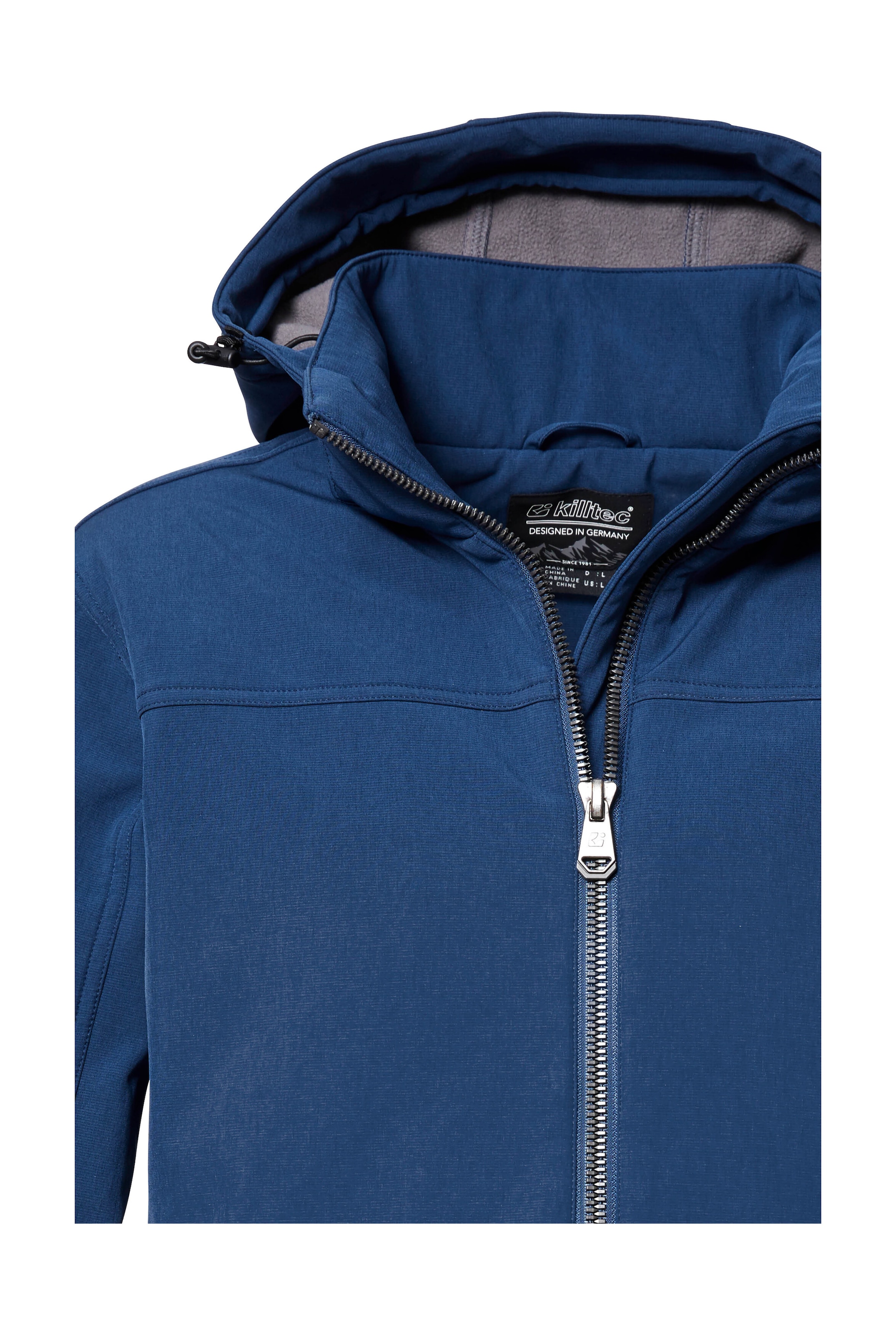 Killtec Softshelljacke »Herren Softshelljacke«, Wasserabweisende Softshelljacke mit Fleece, abnehmbarer Kapuze