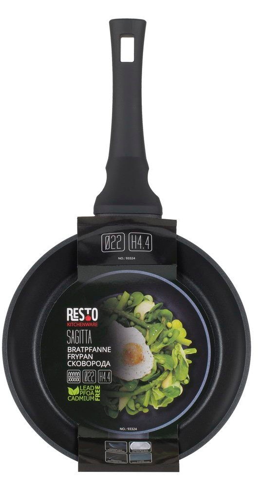 RESTO Kitchenware Bratpfanne »Sagitta, Pfanne antihaftbeschichtet - non stick frying pan«, Aluminium, (1 tlg.), mit einem ergonomischen, weichen Griff mit Hängeschlaufe