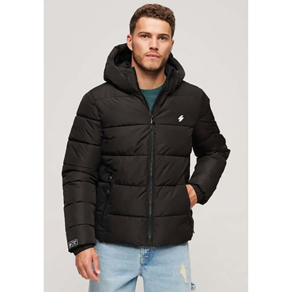 Superdry Steppjacke »HOODED SPORTS PUFFR JACKET«, mit Kapuze