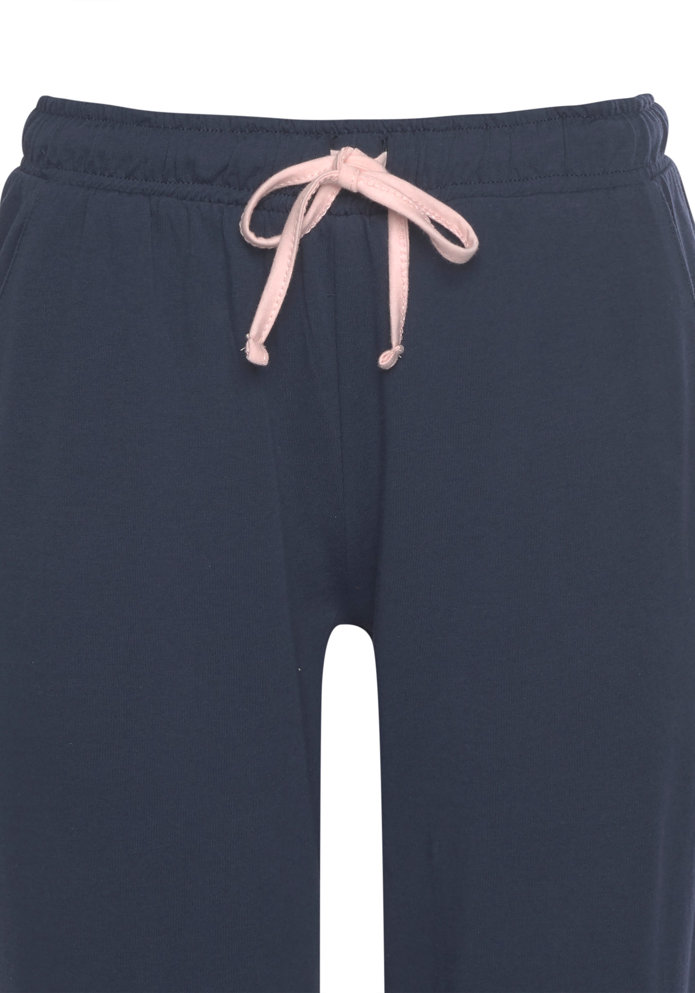 KangaROOS Pyjama, (2 tlg.), mit kontrastfarbenen Raglanärmeln