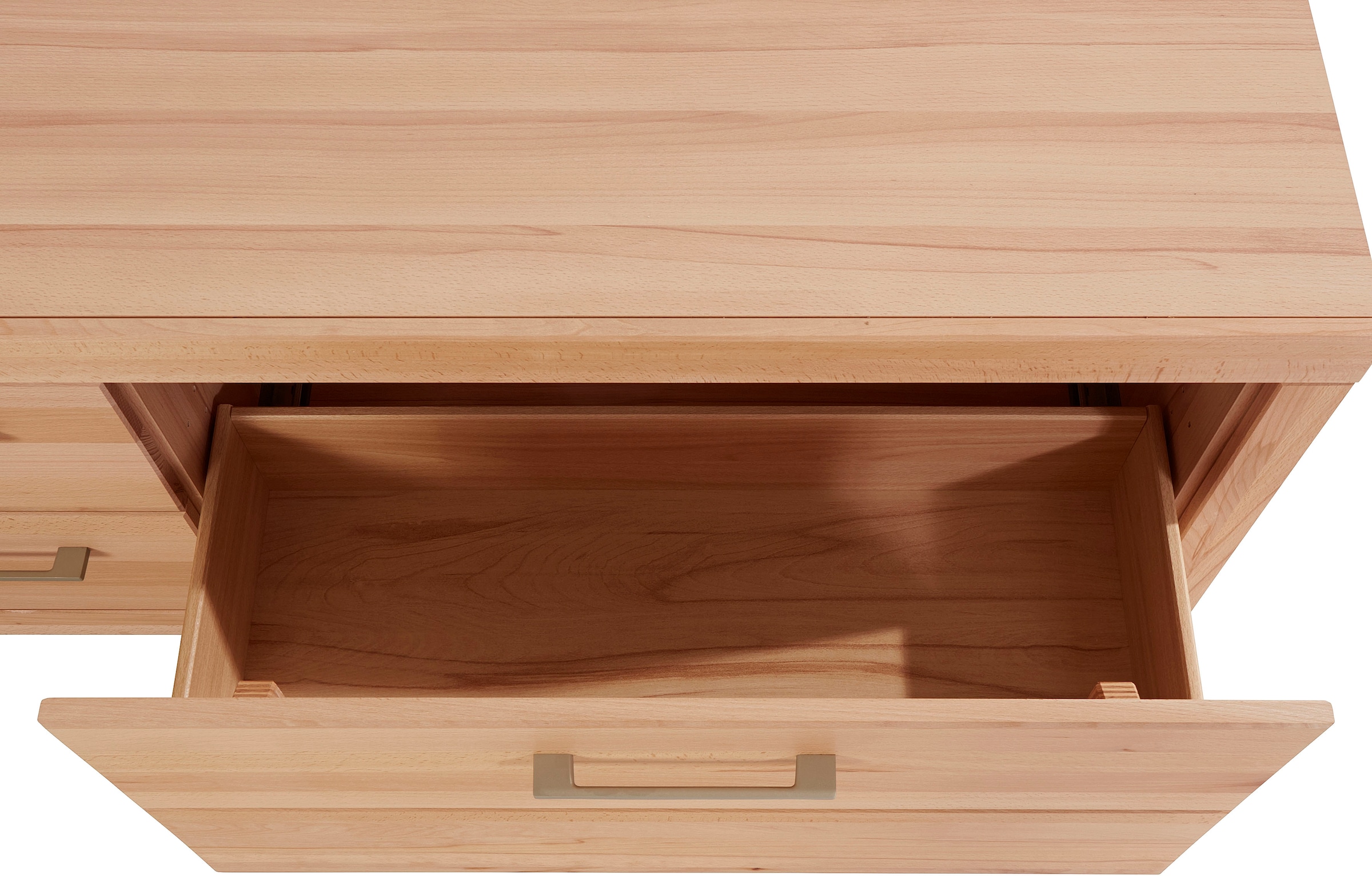 VOGL Möbelfabrik Lowboard »1237«, Massivholzfront, Breite ca. 211 cm, mit Softclose Funktion