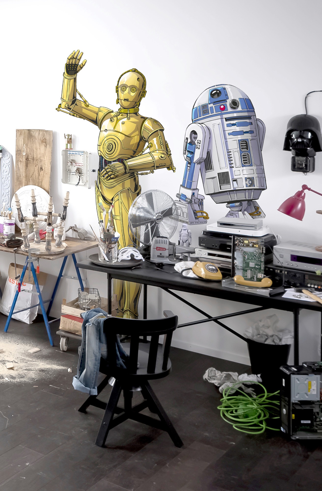 Komar Vliestapete »Selbstklebende Vlies  - Star Wars XXL R2D2 - Größe 127 x 120 cm«, bedruckt, Kinderzimmer