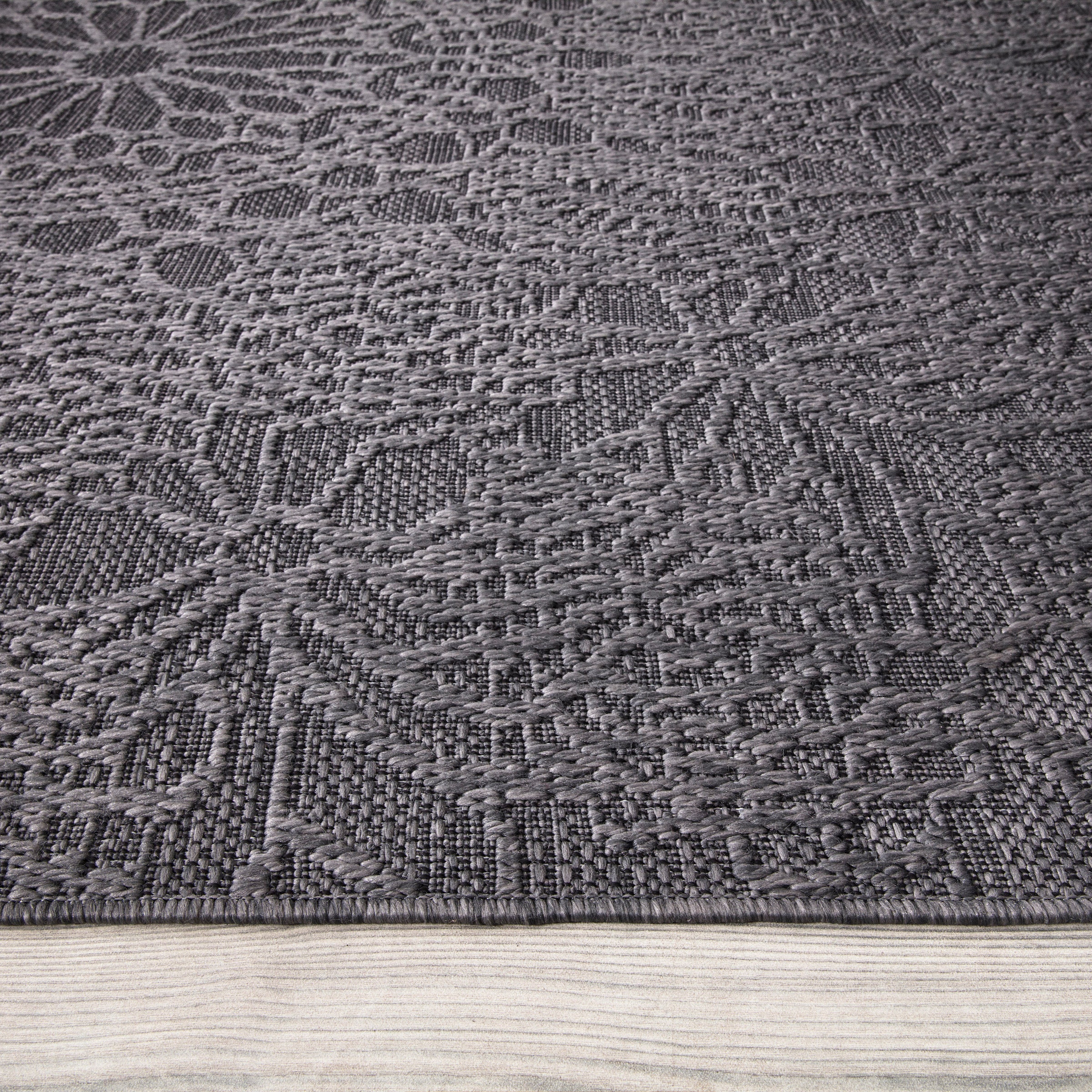Paco Home Teppich bestellen bequem Uni Flachgewebe, geeignet Outdoor schnell Hoch-Tief Farben, und rechteckig, In- Effekt, »Rimini und 411«