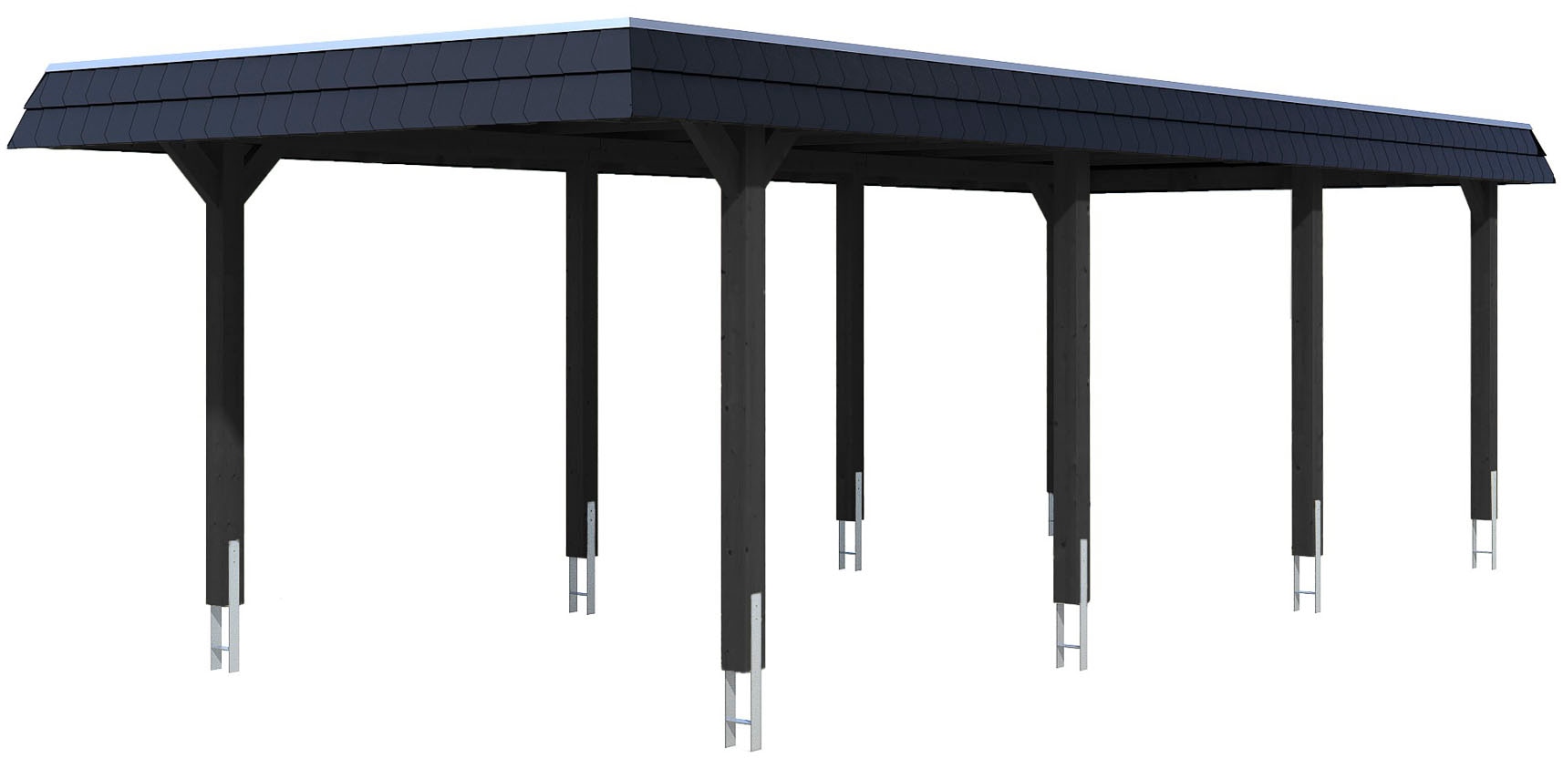 Skanholz Einzelcarport »Wendland« Leimholz 291 cm Anthrazit, schwarze Blend günstig online kaufen