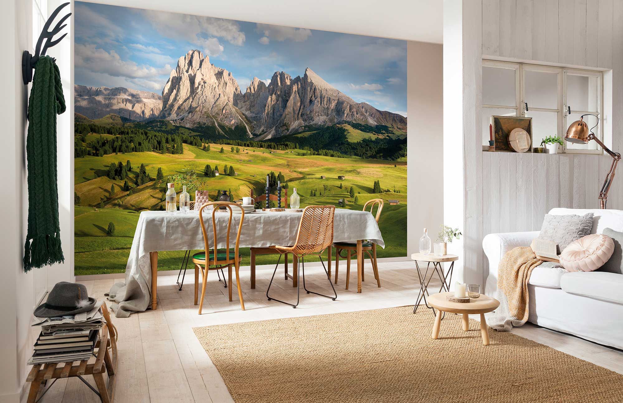 Komar Vliestapete »Digitaldruck Vlies - Alpen - Größe 400 x 260 cm«, bedruckt, Wohnzimmer, Schlafzimmer