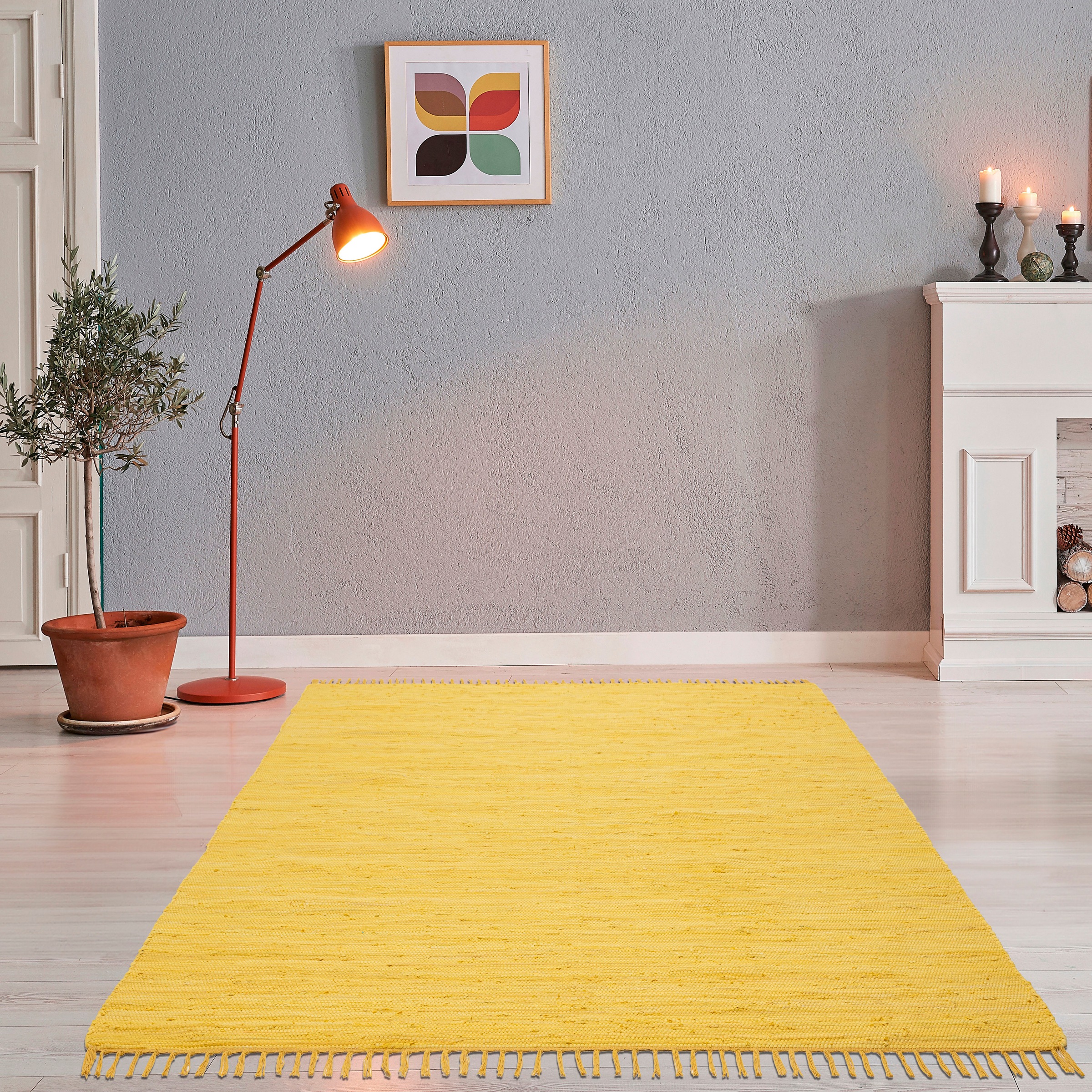 THEKO Teppich »Happy Cotton Fleckerl, handgewebt«, rechteckig, 5 mm Höhe, F günstig online kaufen