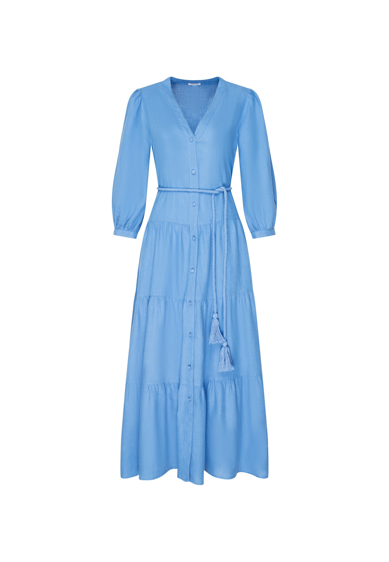 seidensticker Sommerkleid »Schwarze Rose«, 7/8-Arm V-Neck Uni