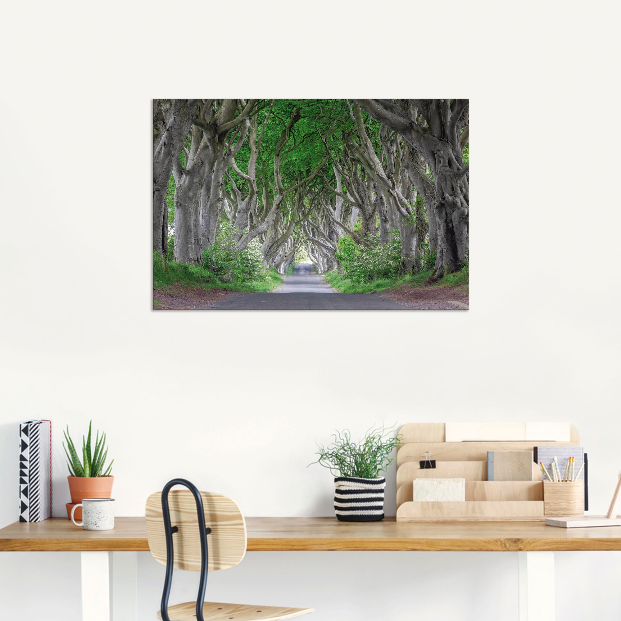 Artland Wandbild »Straße durch den Zauberwald«, Waldbilder, (1 St.), als Alubild, Outdoorbild, Leinwandbild in verschied. Größen