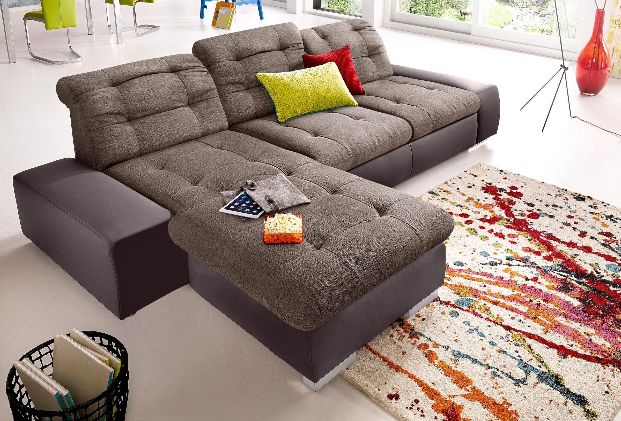 sit&more Ecksofa »Palomino L-Form«, wahlweise XL oder XXL und mit Bettfunkt günstig online kaufen