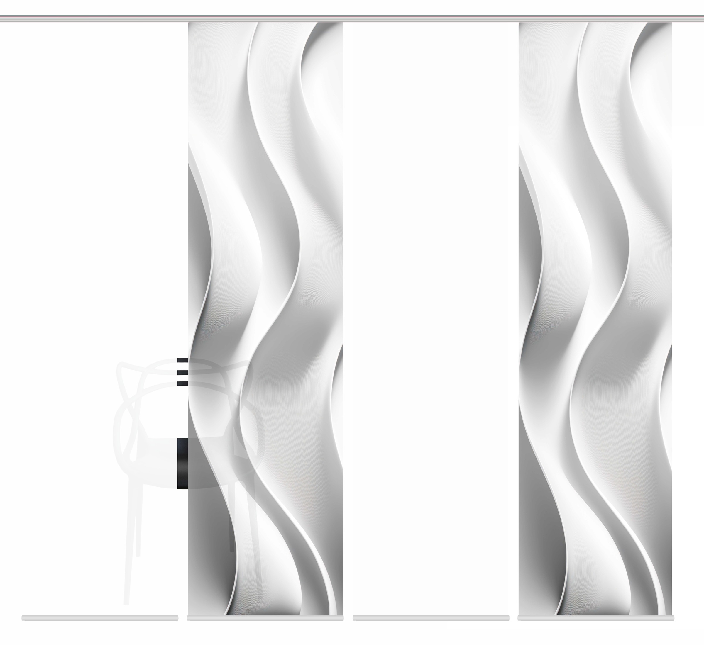 HOME WOHNIDEEN Schiebegardine »JAIR« Paneelwagen 4 Stk. tlg. SCHIEBEVORHANG günstig online kaufen