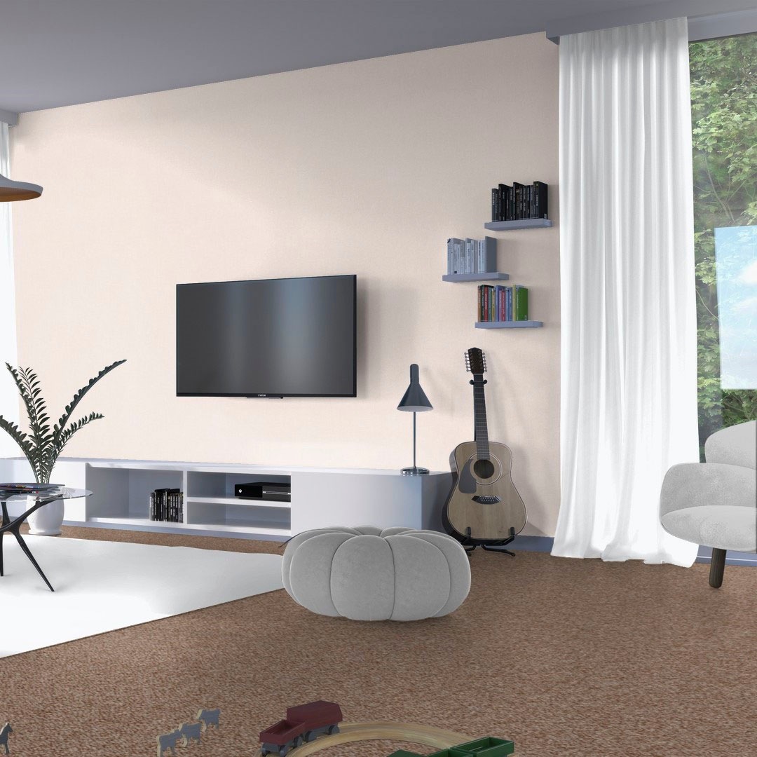 Bodenmeister Teppichboden »Baltic, Schlinge - meliert, Made in Belgium«, rechteckig, 5 mm Höhe, Wohnzimmer, Schlafzimmer, Kinderzimmer, Breite 400/500 cm