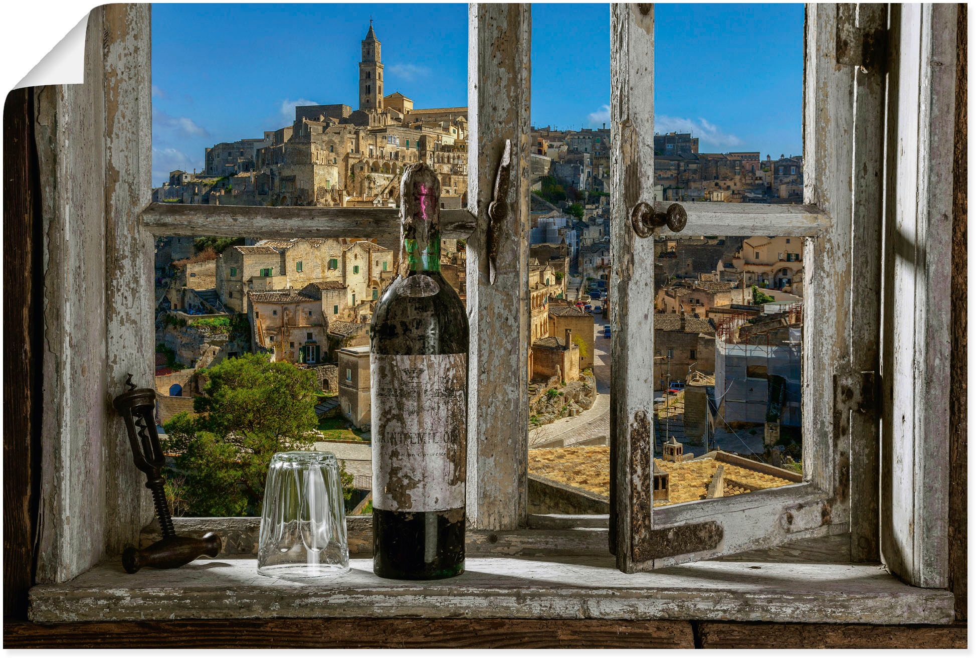 Artland Wandbild »Blick aus dem Fenster Matera, Italien«, Fenster & Türen, günstig online kaufen