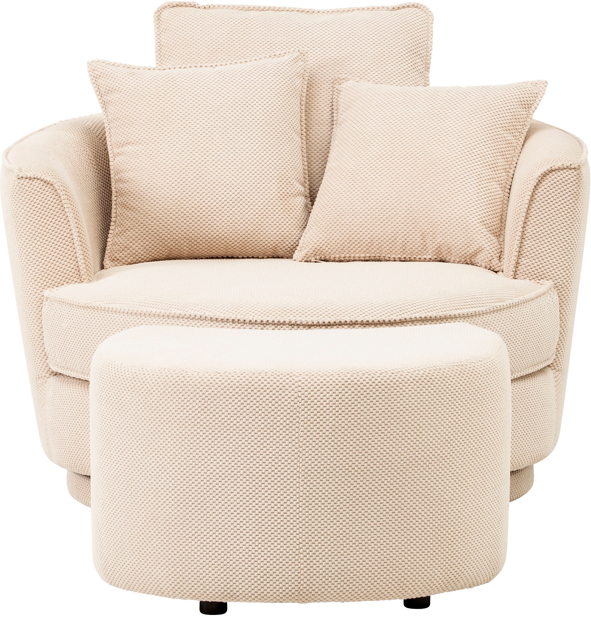 Leonique Drehsessel »MAISIE, Love Seat XXL Lese-Sessel, Big-Sessel mit Hock günstig online kaufen