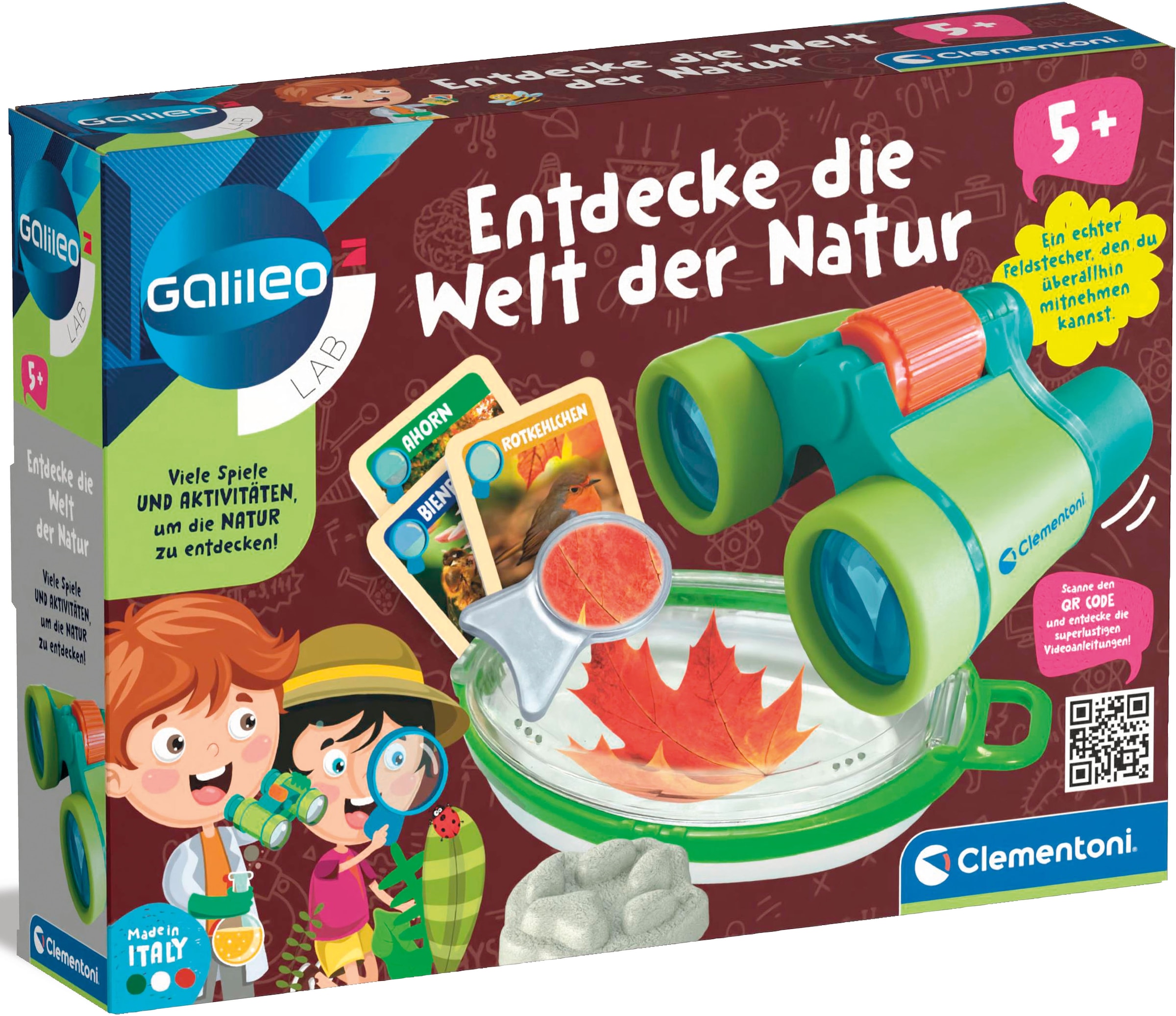 Clementoni® Experimentierkasten »Galileo, Entdecke die Welt der Natur«, Made in Europe