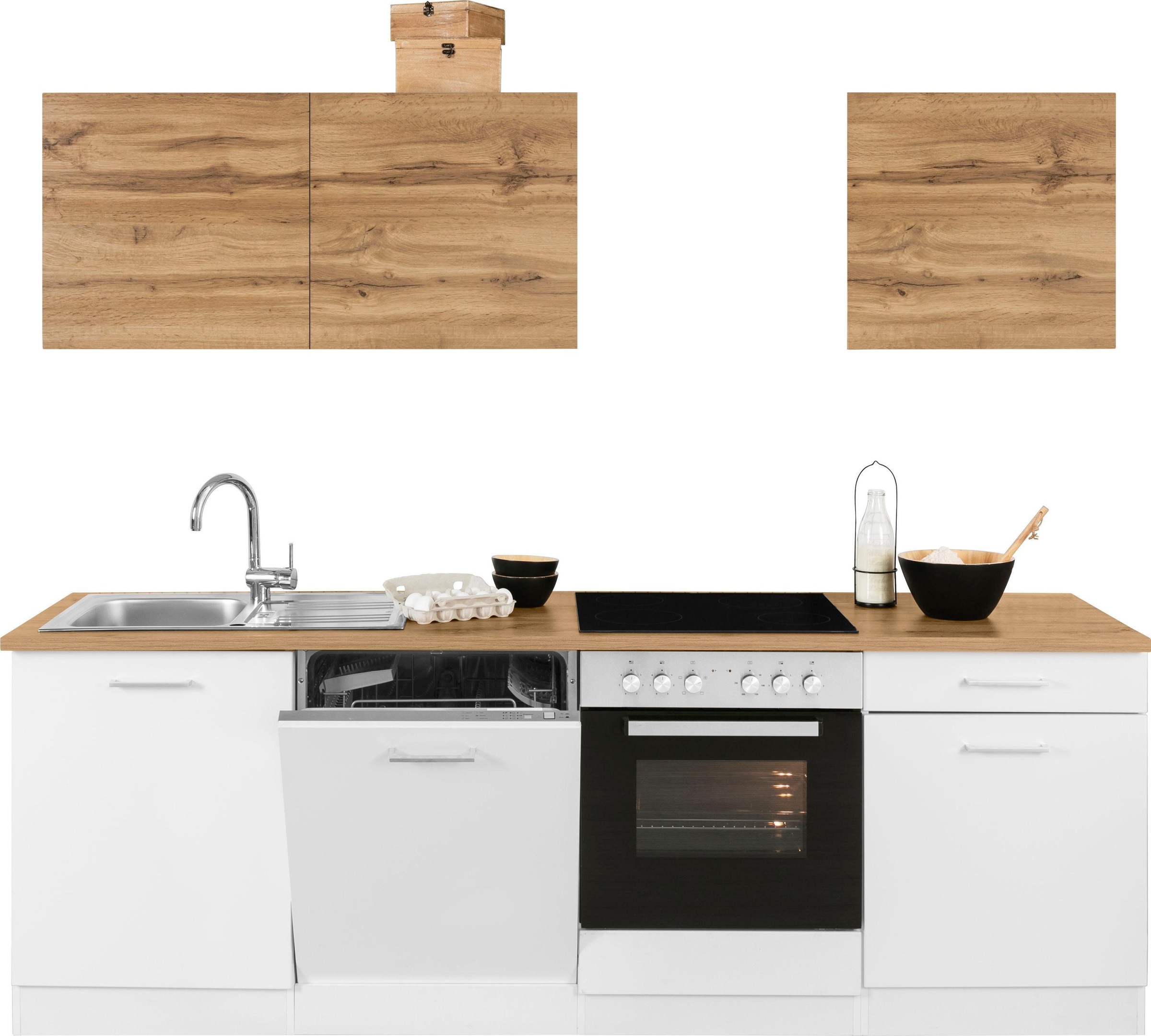 HELD MÖBEL Küchenzeile »Kehl«, ohne E-Geräte, Breite 240 cm, für Geschirrspülmaschine