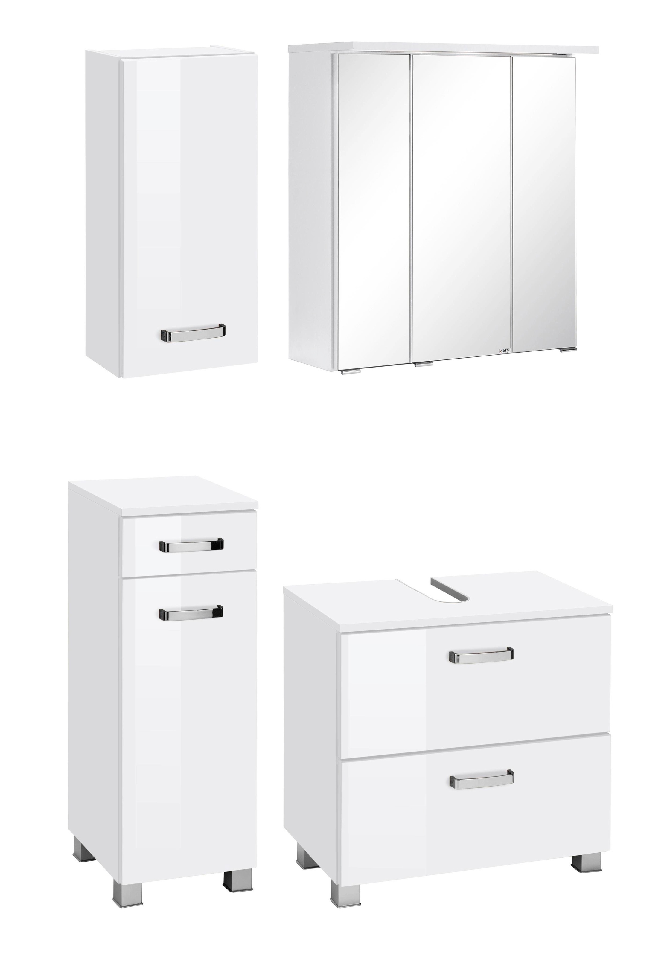 welltime Badmöbel-Set »Ravenna« 4 Stk. tlg. Hängeschrank, Unterschrank, Spi günstig online kaufen