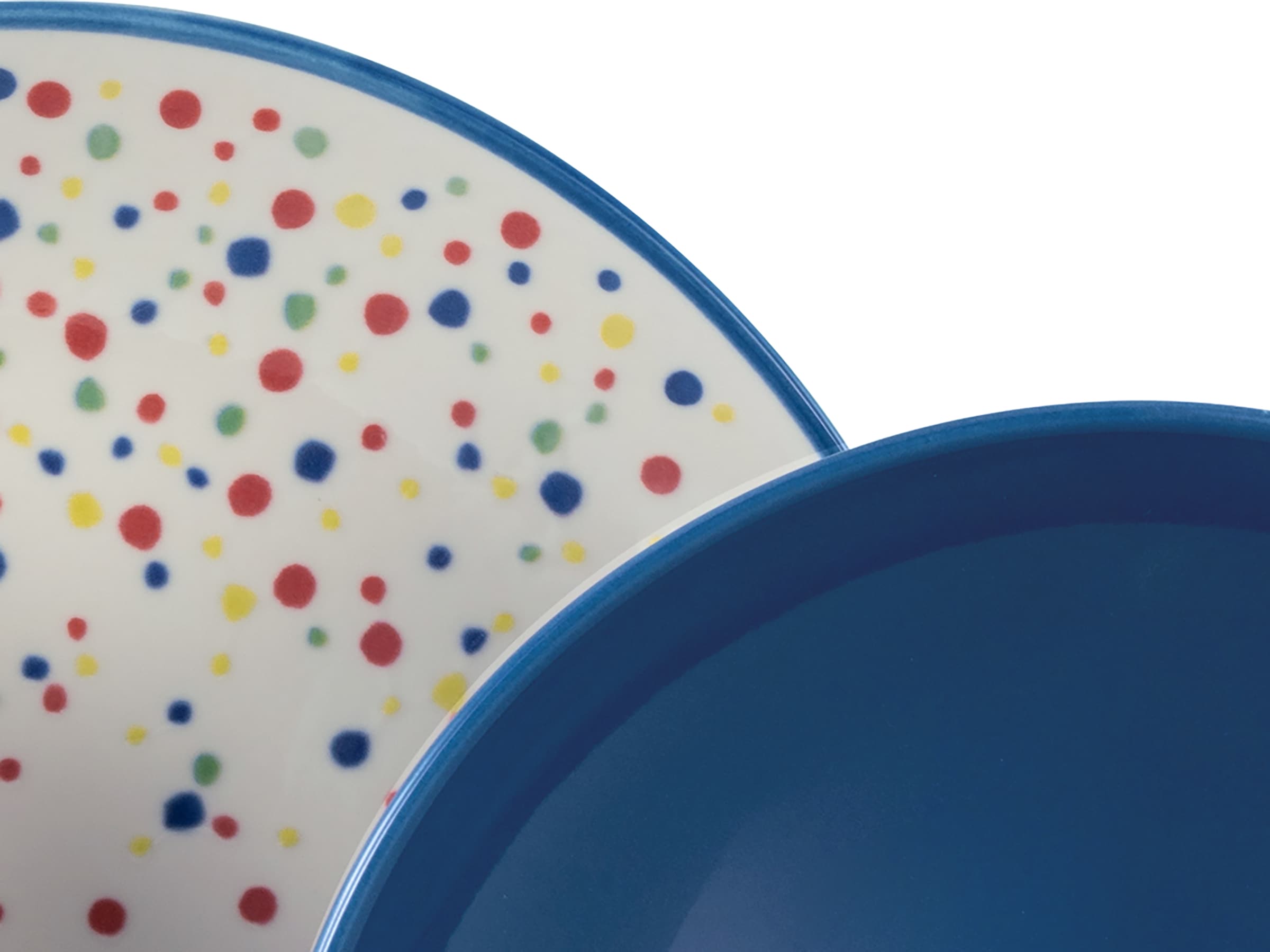 CreaTable Teller-Set »Joy, Tellerset 12-tlg.«, (Set, 12 tlg.), Unregelmäßige bunte Punkte, Gute Laune Geschirr, Frisch, Freundlich