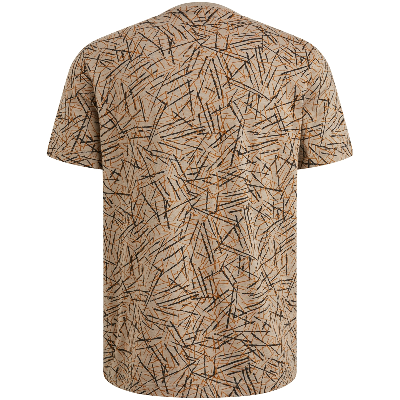 PME LEGEND T-Shirt »Short sleeve r-neck slub jersey aop« Allover-Druck mit Logo-Badge