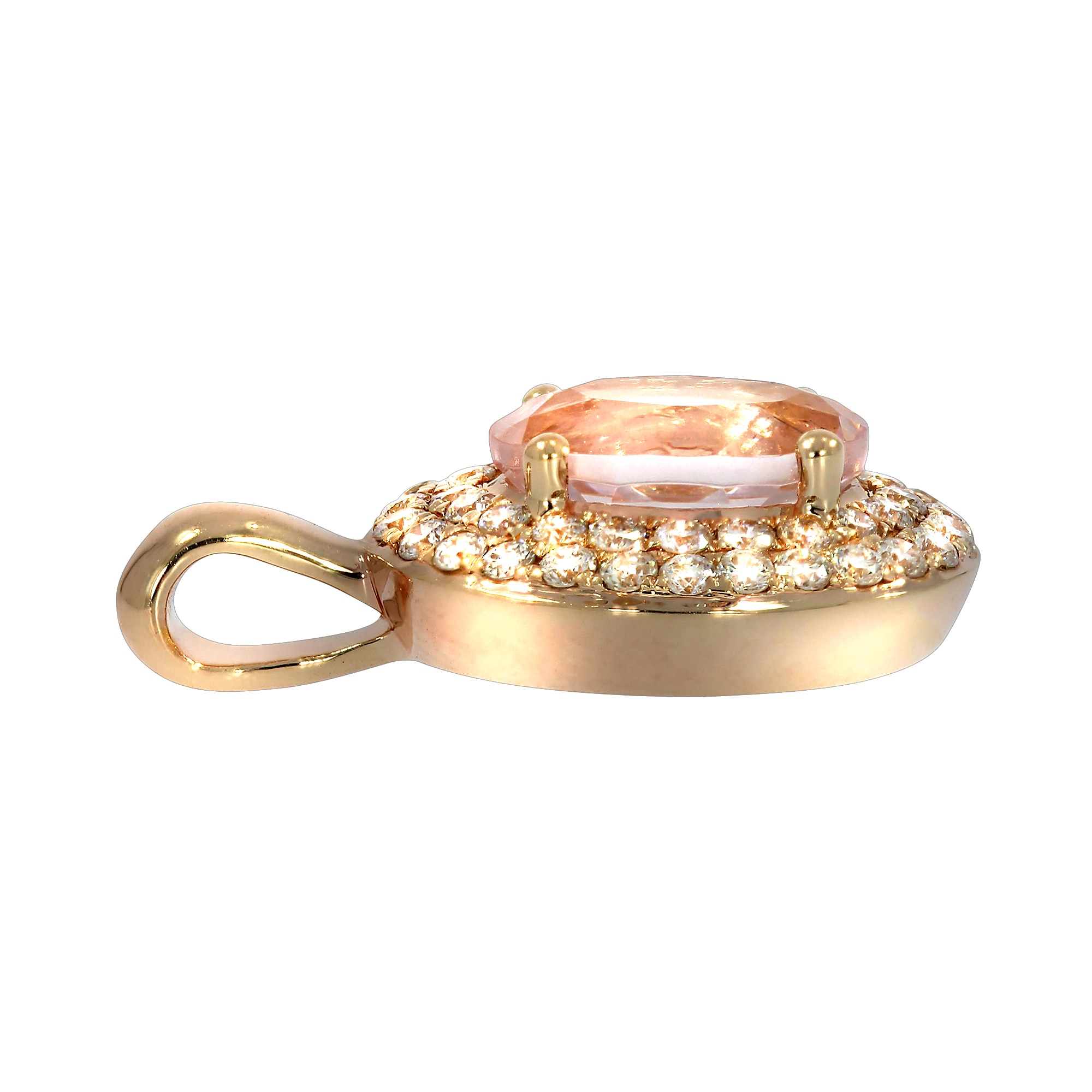 Creazione Bijoux Kettenanhänger »750/- Rotgold mit Morganit und Brillanten«