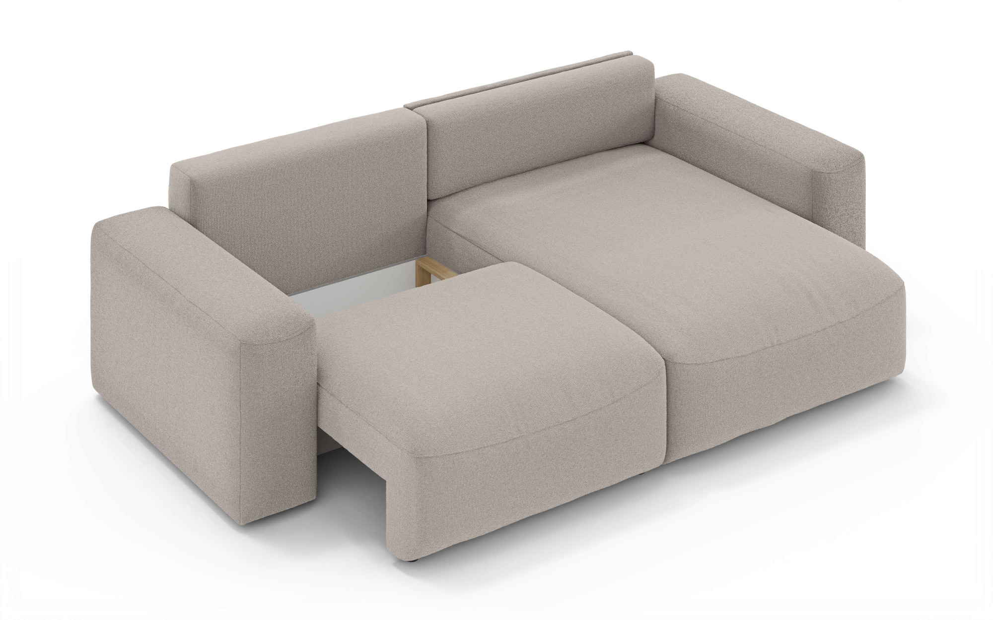 OTTO home Ecksofa »MATTS Schlafsofa mit Bettkasten, Maße B/T/H: 265/159/89 cm«, L-Form mit Recamiere rechts oder links, hoher Sitzkomfort