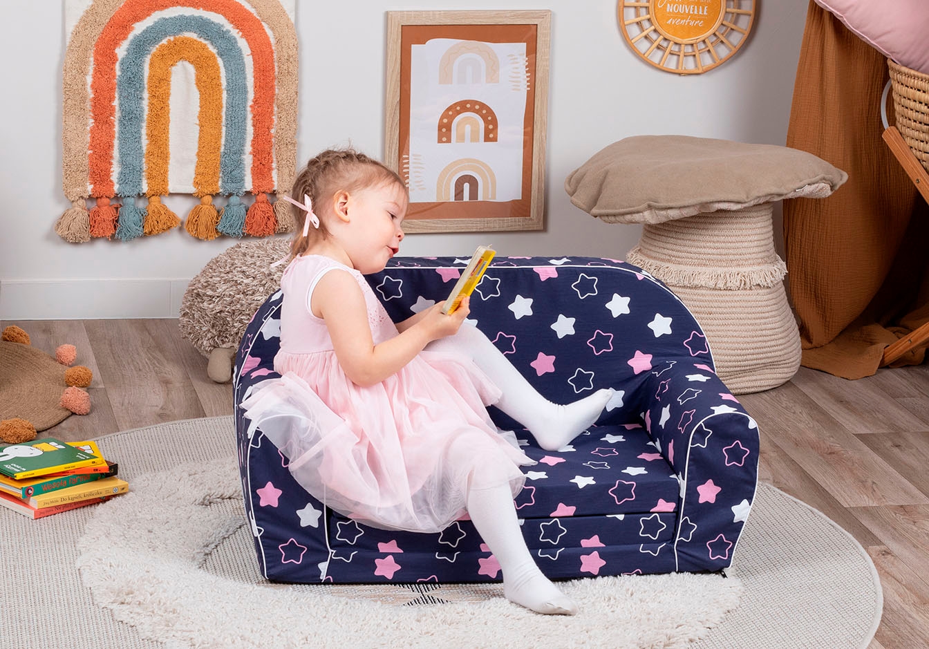 Knorrtoys® Sofa »Star, blue pink«, für Kinder; Made in Europe
