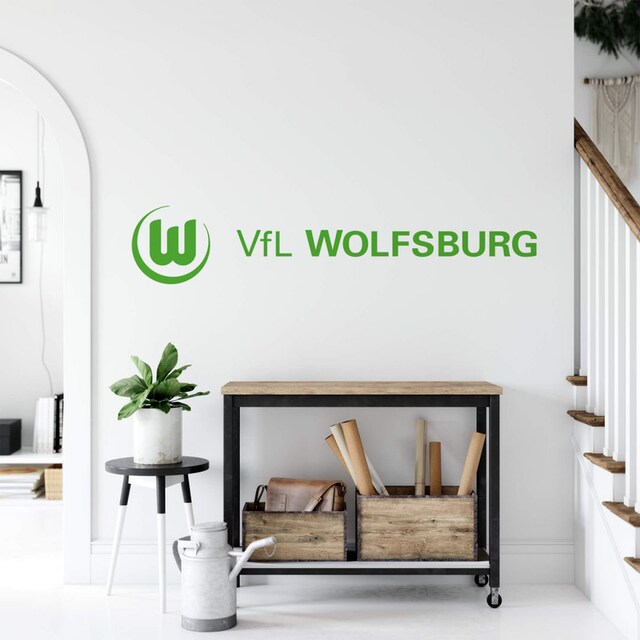 Wolfsburg kaufen 3«, St.) »Fußball Logo Wall-Art Wandtattoo Rechnung auf VfL (1