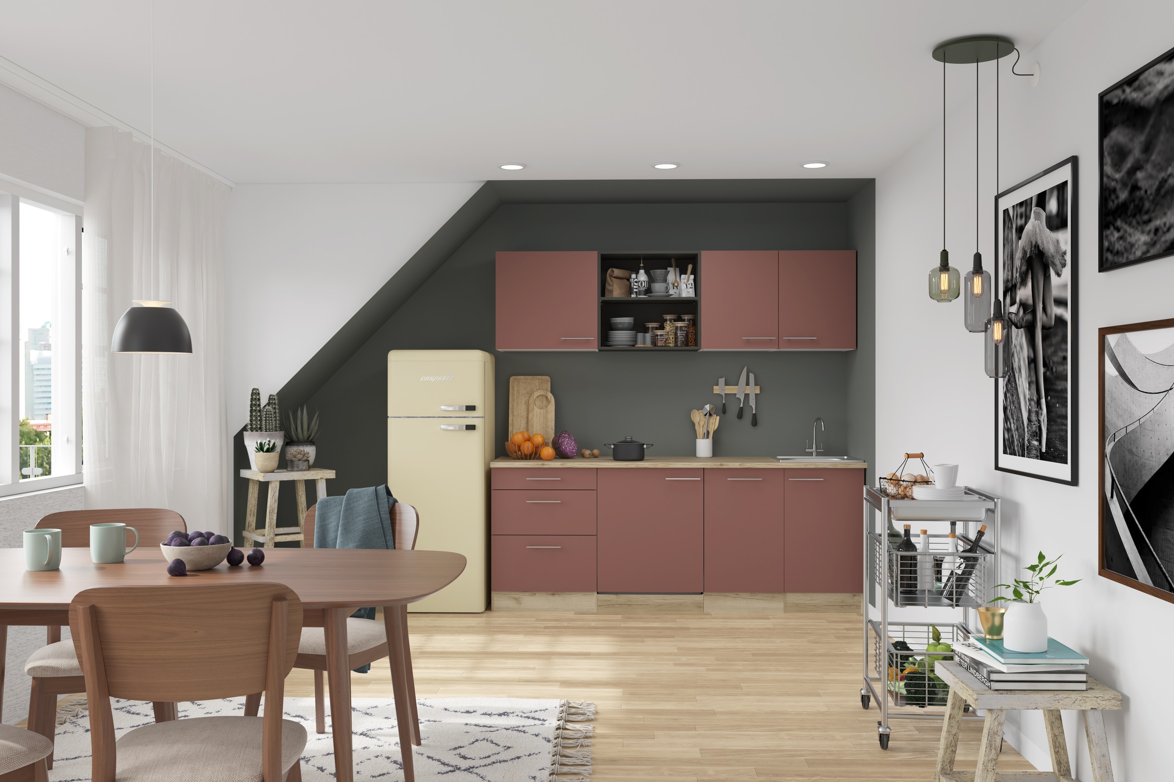 OPTIFIT Küche »Bella« Breite 210 cm, wahlweise mit E-Geräten günstig online kaufen