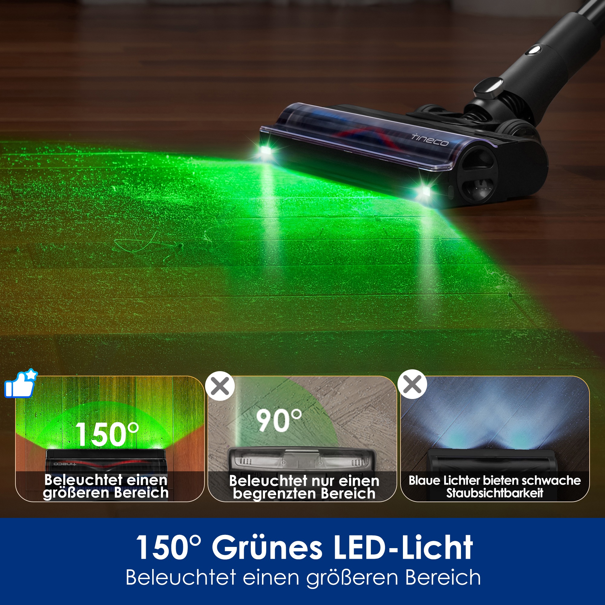 Tineco Akku-Stielstaubsauger »Tineco PURE ONE A90S, Anti-Allergiker Filtersystem, Saugrohr knickbar«