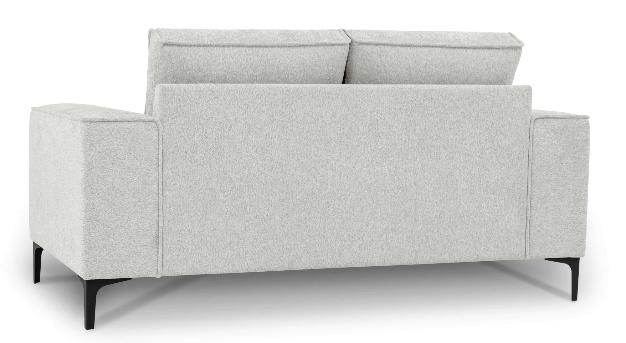 Places of Style 2-Sitzer »Kompaktsofa Oland, Struktur, Flachgewebe, Luxus-Microfaser, Boucle«, 164 cm, Wellenunterfederung, Skandi-Design, Metallfüße