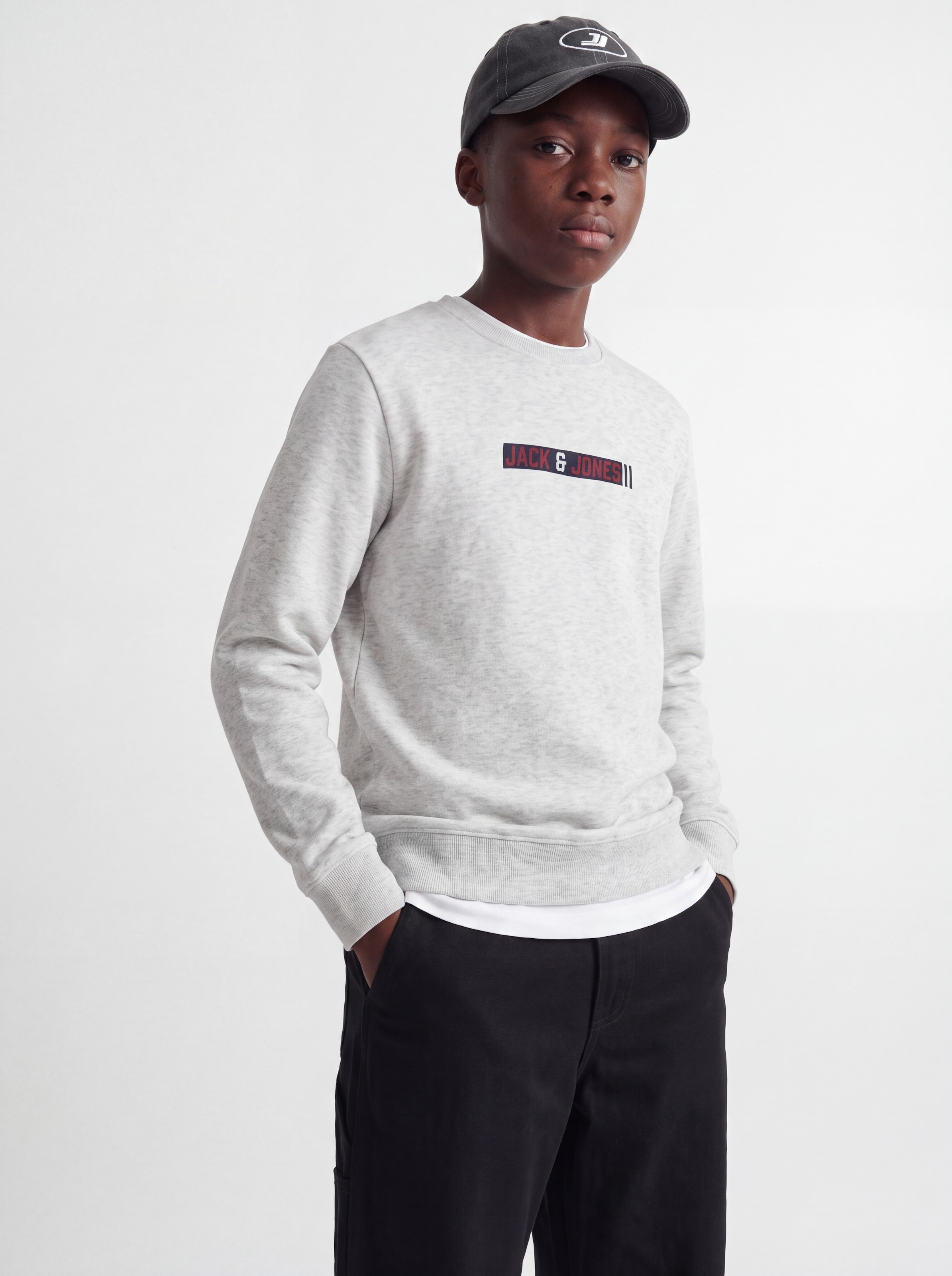Jack & Jones Junior Sweatshirt »JJMUNK SWEAT CREW NECK SN JNR«, Materialmix, regular fit

