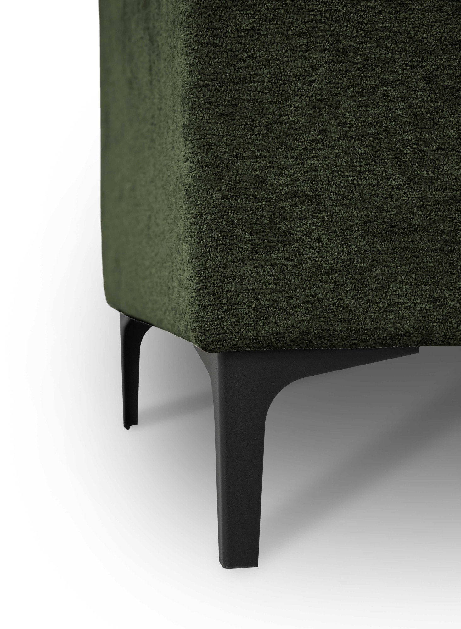 Places of Style 2-Sitzer »Kompaktsofa Oland, Struktur, Flachgewebe, Luxus-Microfaser, Boucle«, 164 cm, Wellenunterfederung, Skandi-Design, Metallfüße