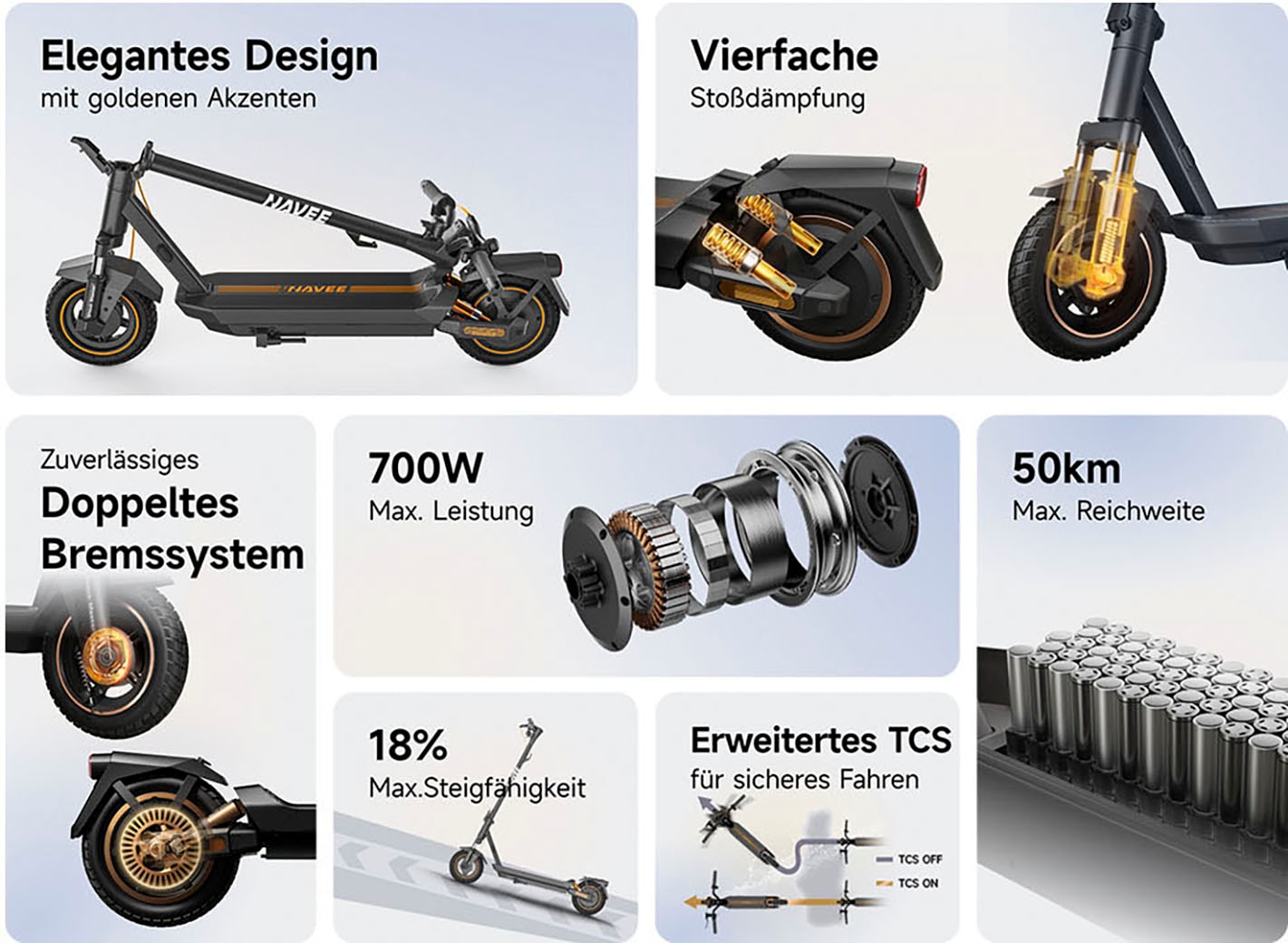 NAVEE E-Scooter »GT3 Electric Scooter (DE Version)«