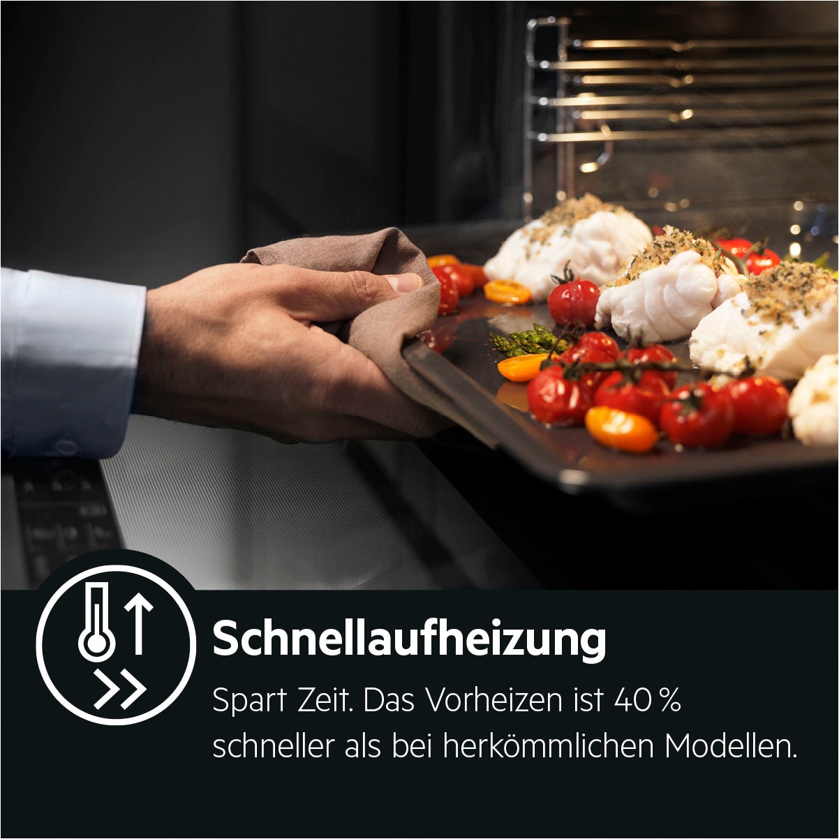 AEG Einbaubackofen Serie 6000 »BPE53516AB«, Pyrolyse-Selbstreinigung, Heißluftsystem, Pizza- und Grillstufe