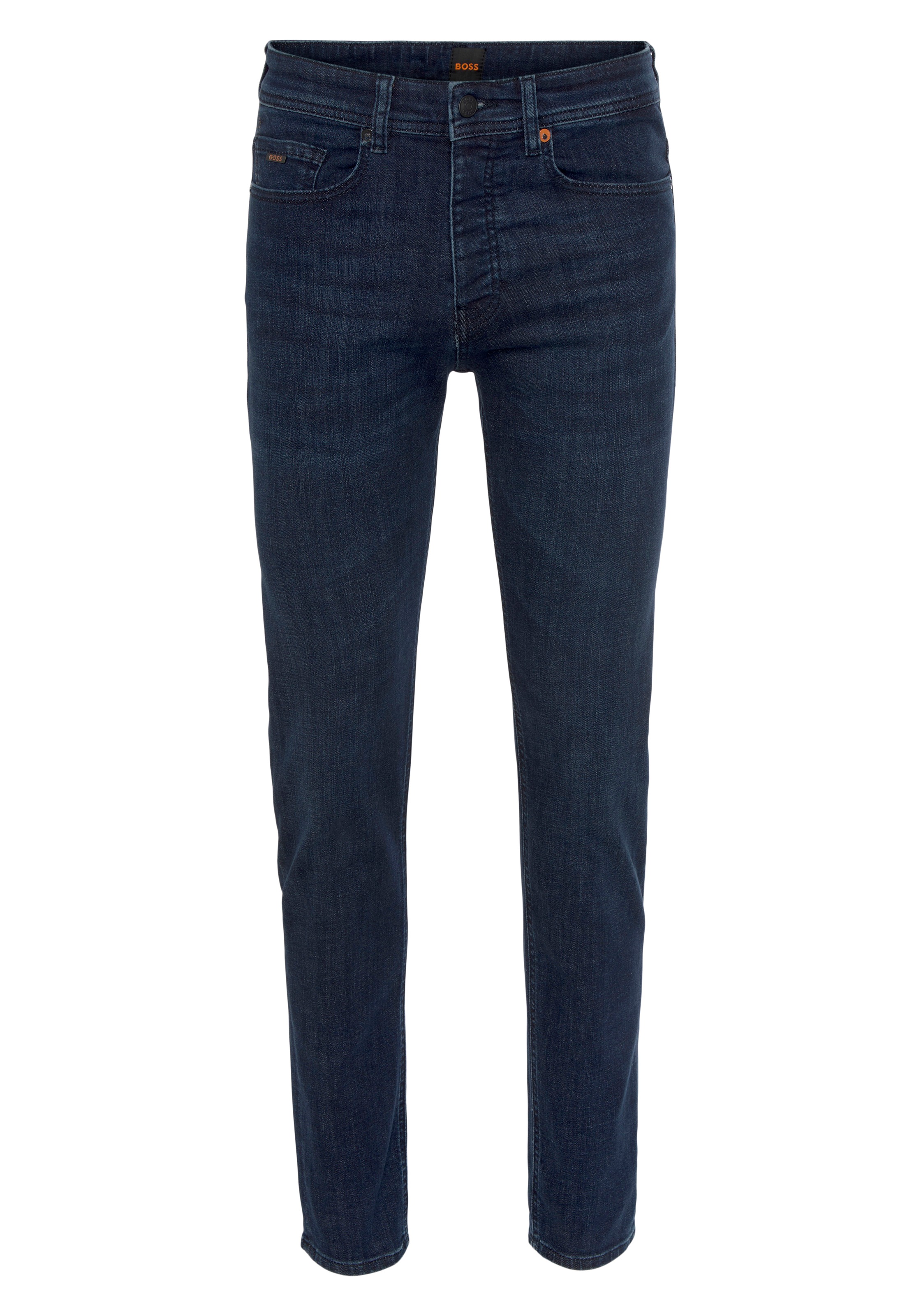 BOSS ORANGE Regular-fit-Jeans »Taber BC P«, mit Leder-Badge