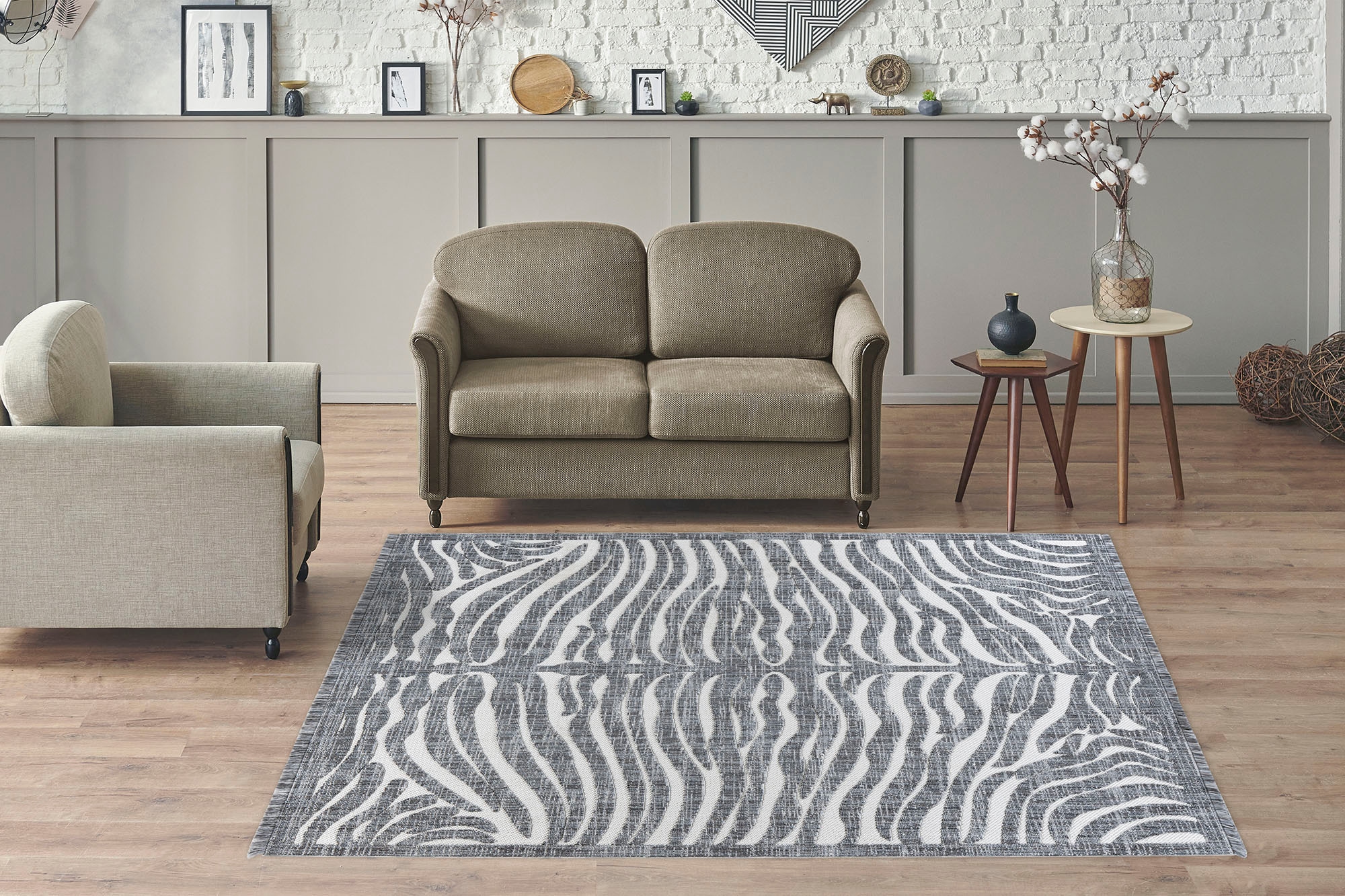 Kayoom Teppich »Sarai 325«, rechteckig, 6 mm Höhe, Flachgewebe