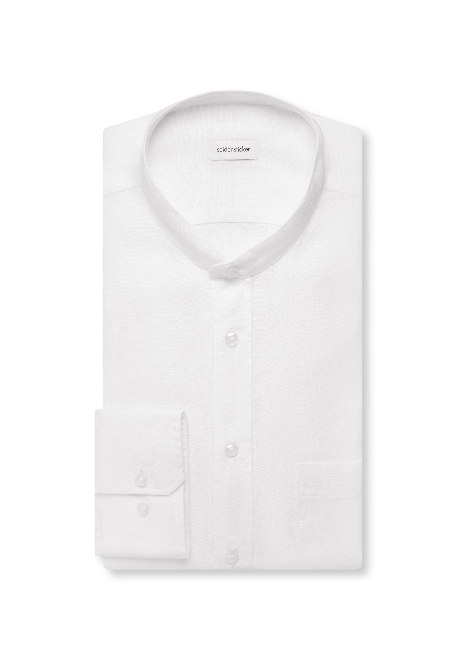 seidensticker Leinenhemd »Schwarze Rose« Slim 1/1 Stehkragen Uni