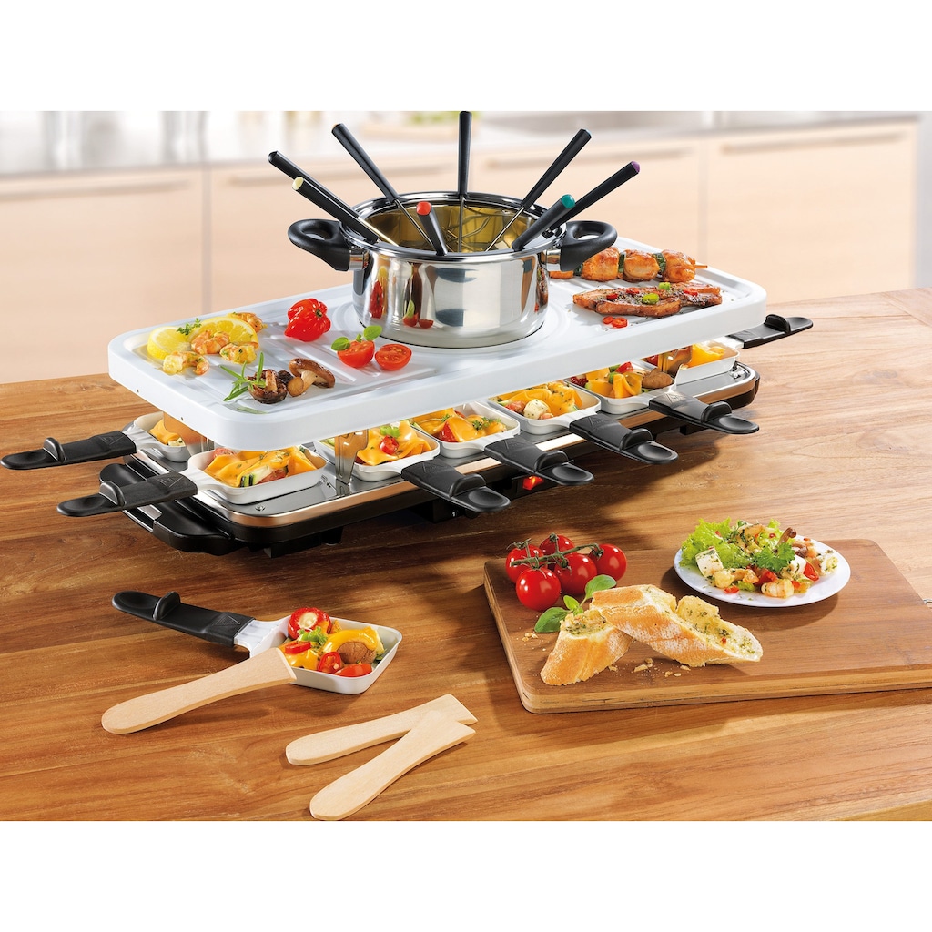 GOURMETmaxx Raclette und Fondue-Set Raclette- und Fondue Set, 12 ...