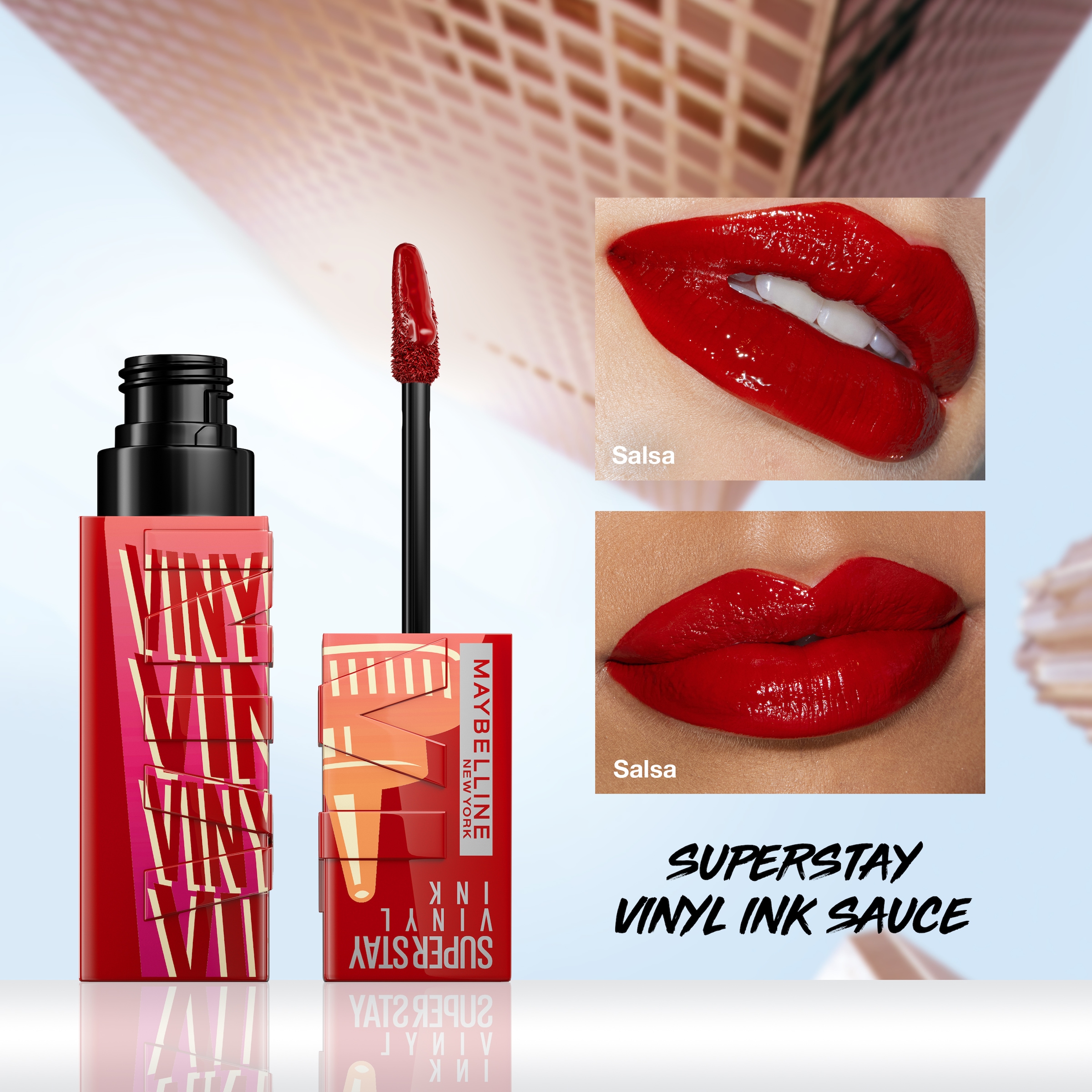 MAYBELLINE NEW YORK Lippenstift »SUPER STAY VINYL INK« mit mattem Finish, flüssige Textur, bis zu 16h Halt