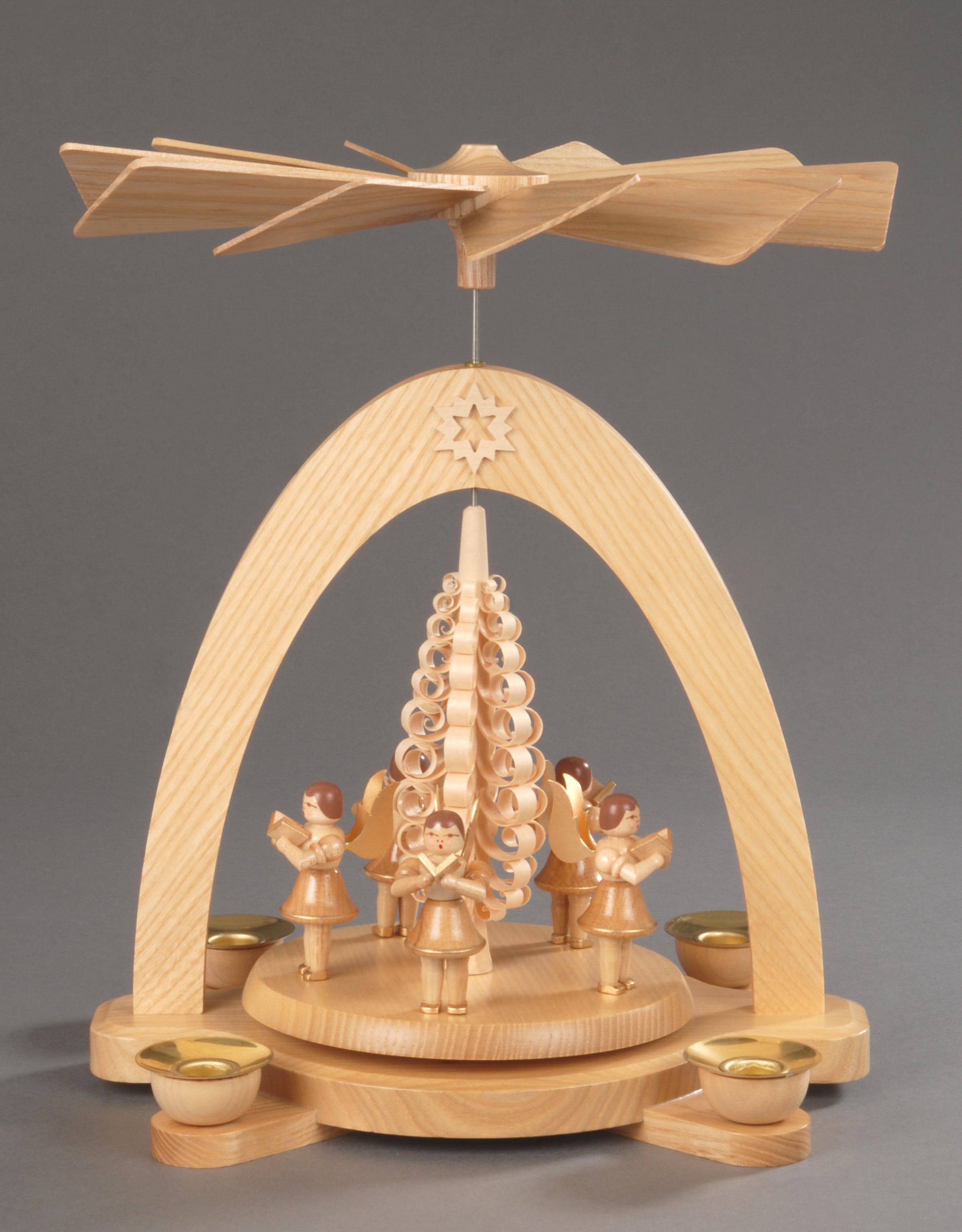 Albin Preissler Weihnachtspyramide "5 Engel mit Spanbaum, Weihnachtsdeko", günstig online kaufen