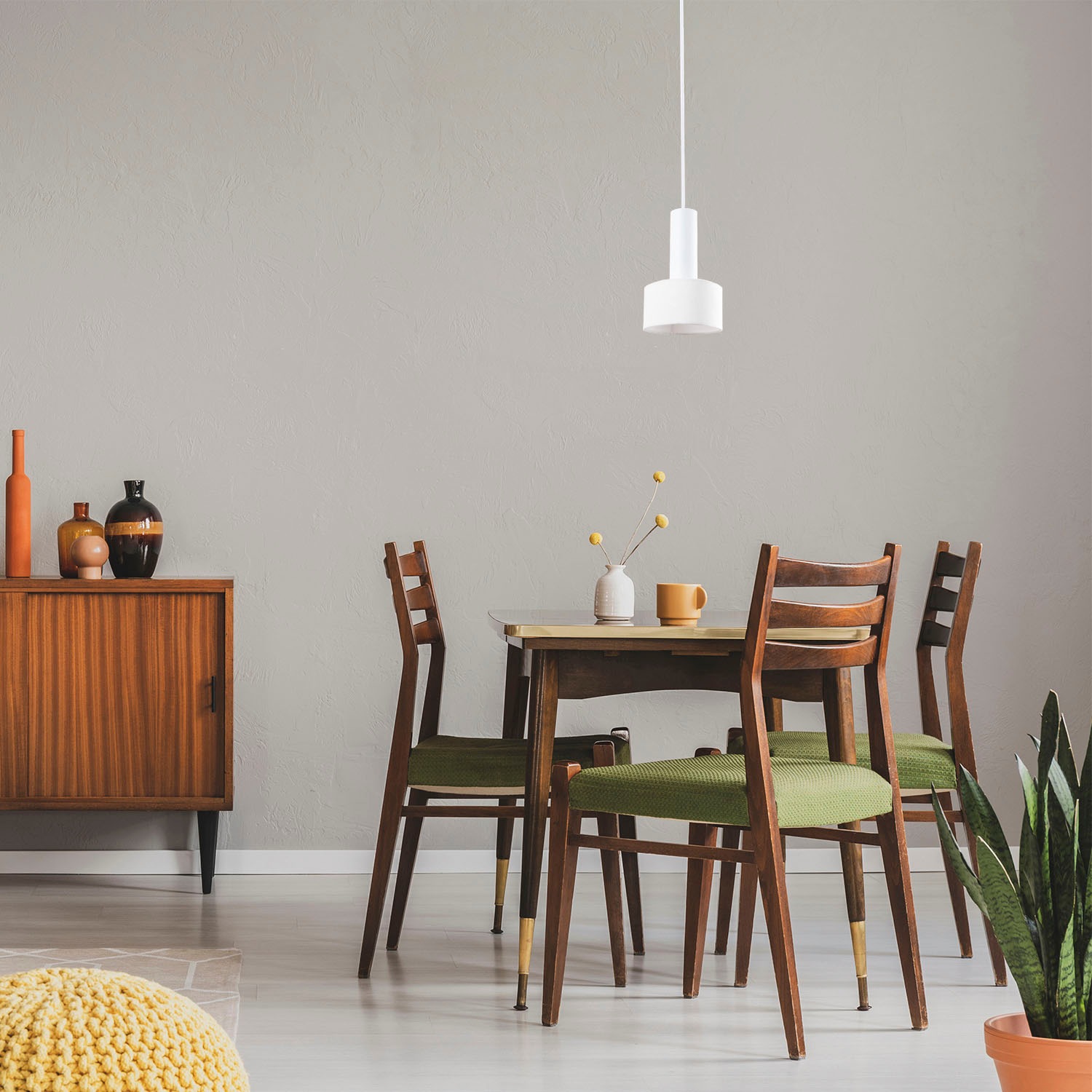 Paco Home Pendelleuchte »VELUTA«, Leuchtmittel GU10 | ohne Leuchtmittel, Wohnzimmer Hängeleuchte Stoffschirm Esszimmer Modern GU10