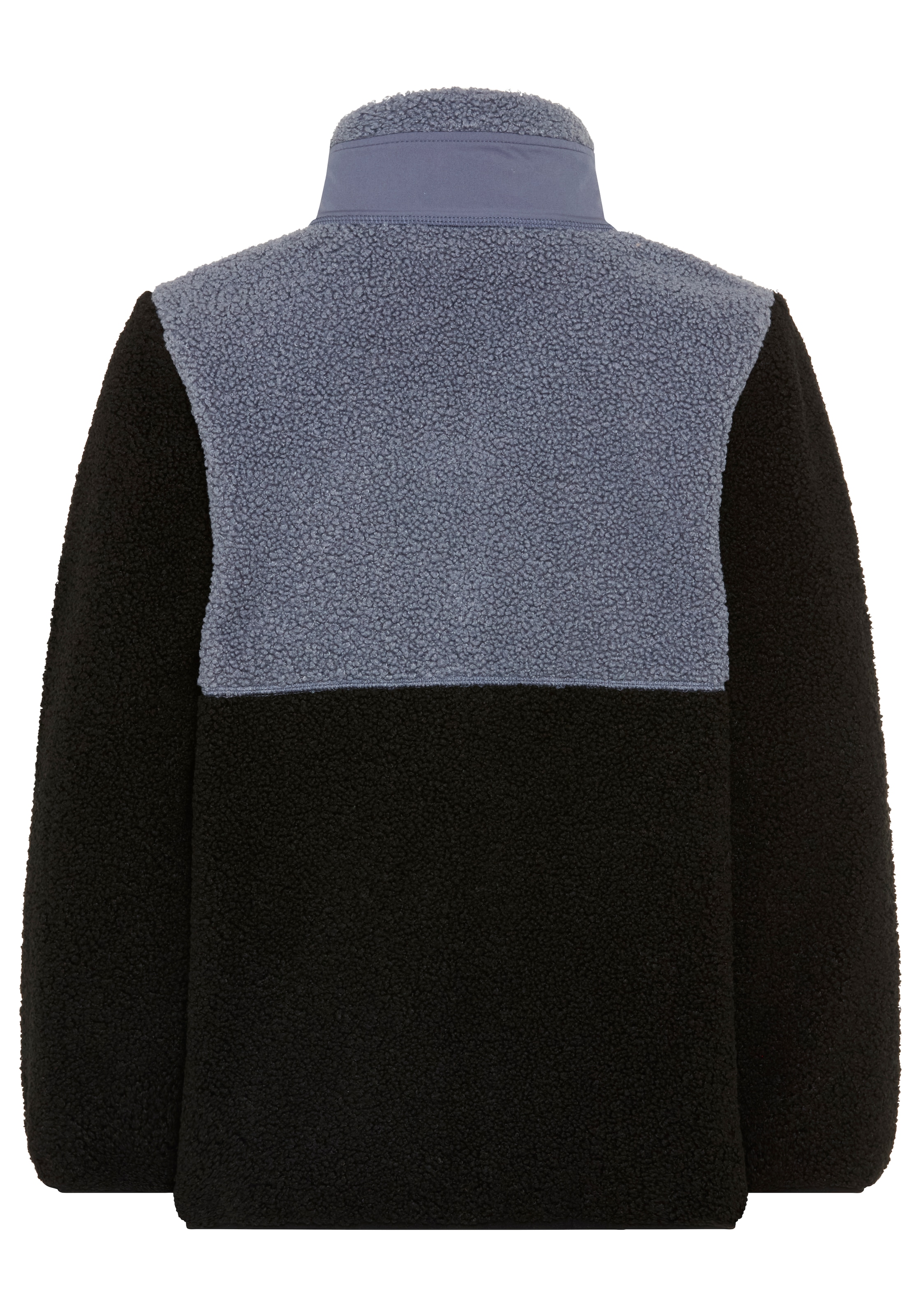 KangaROOS Fleecejacke »Teddy-Fleecejacke mit kontrastfarbigen Einsatz und KangaROOS Stickerei« Colorblocking Teddy-Fleecejacke mit Stehkragen