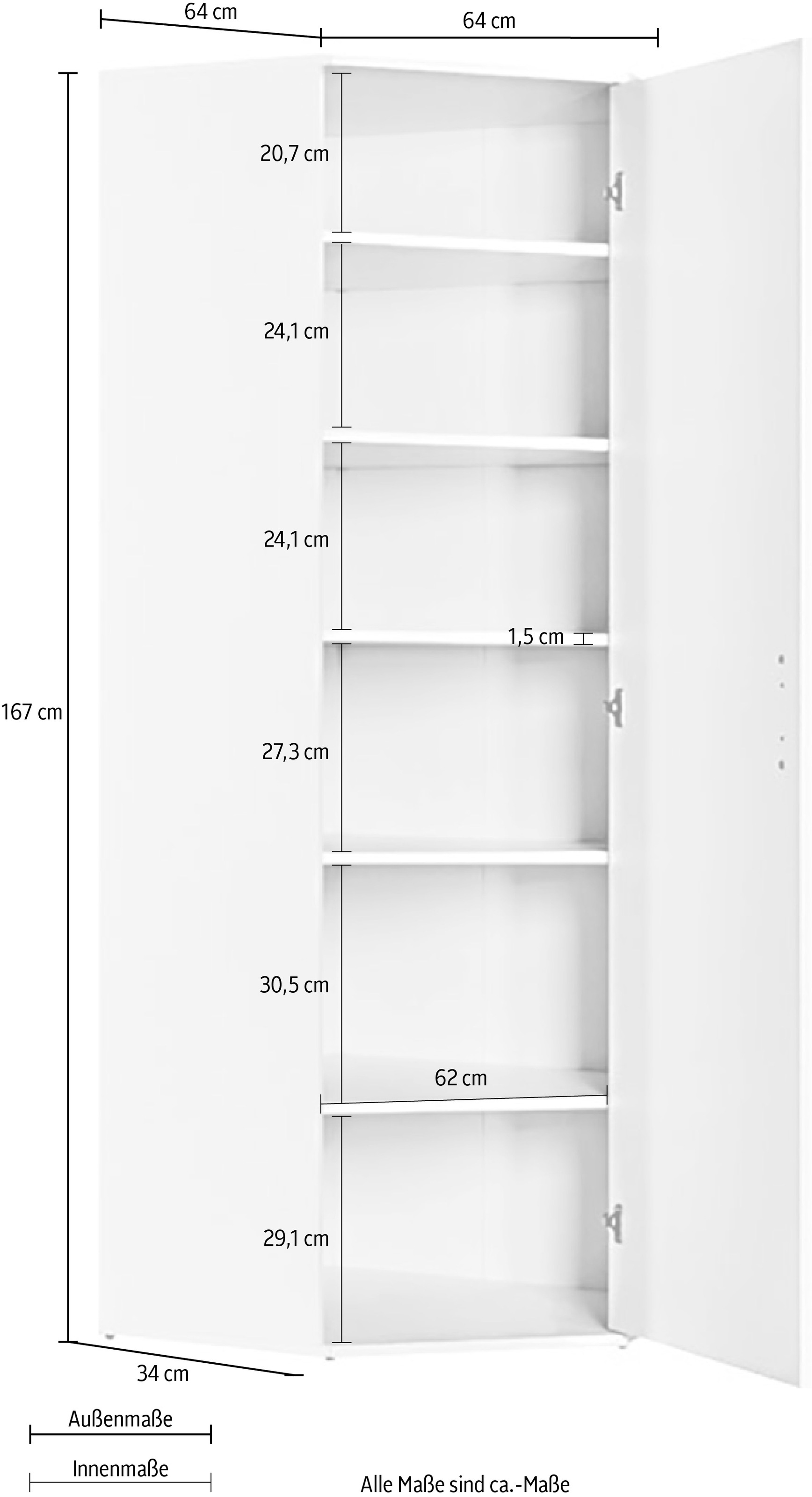 Procontour Mehrzweckschrank »Clara«, Breite 64cm, mit Einlegeböden