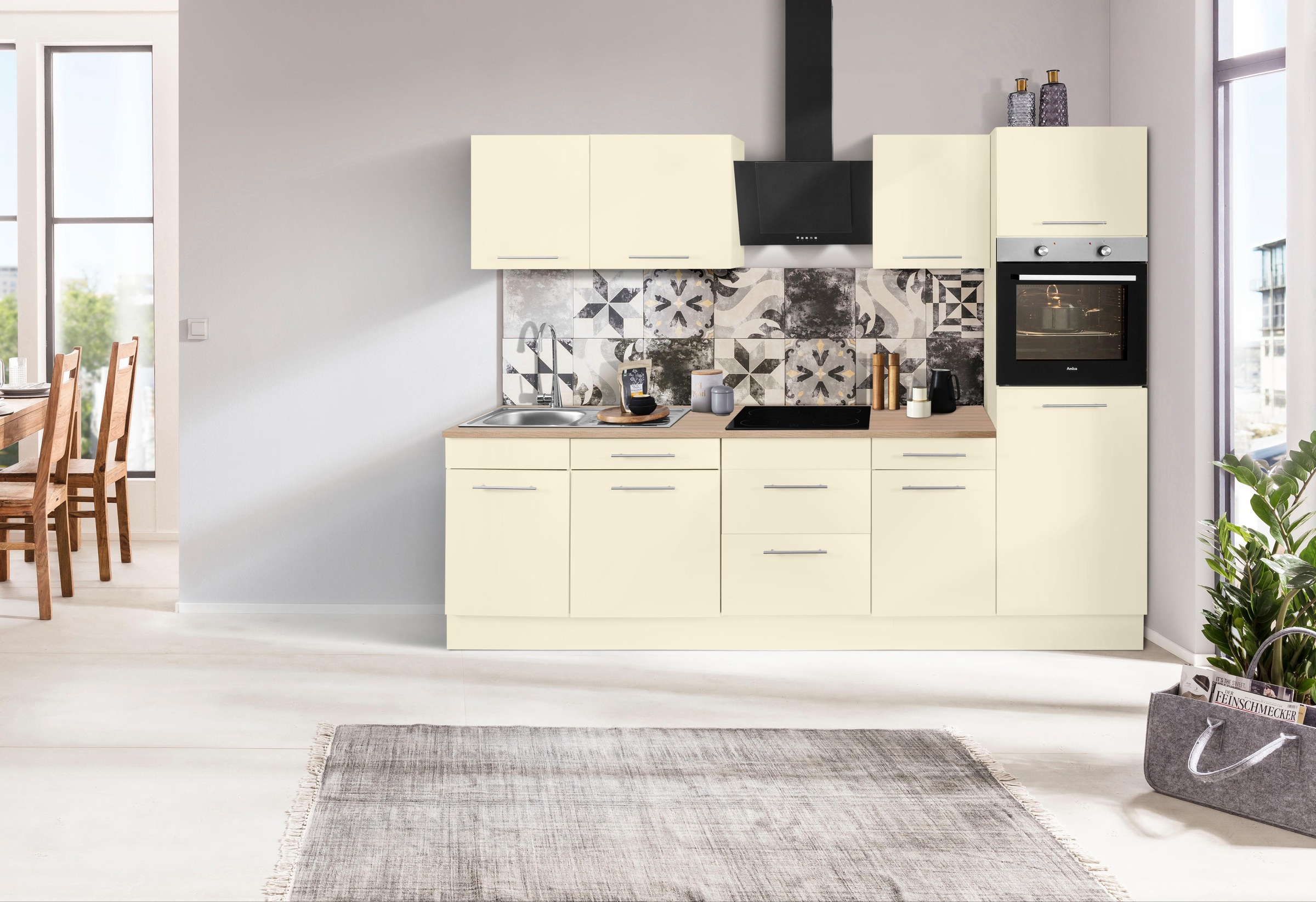 wiho Küchen Küchenzeile »Ela«, Breite 280 cm, Soft-Close-Funktion, höhenver günstig online kaufen