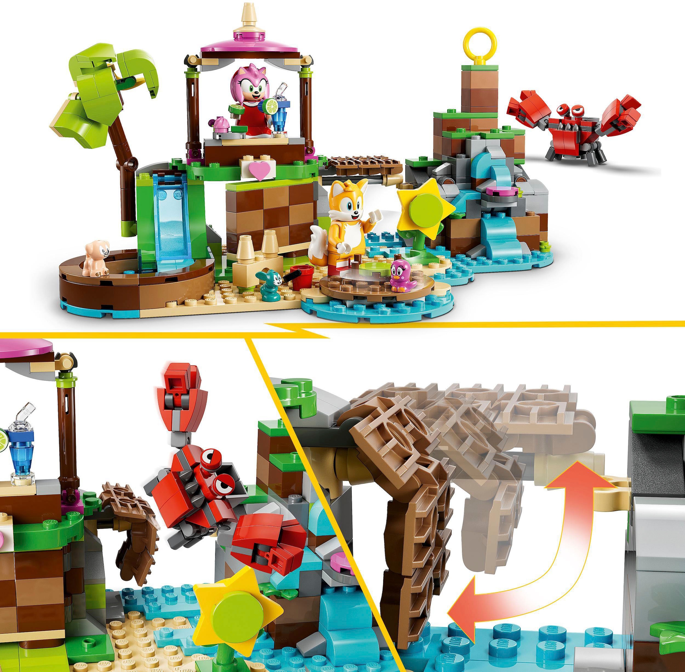 LEGO® Konstruktionsspielsteine »Amys Tierrettungsinsel (76992), LEGO® Sonic«, (388 St.), Made in Europe