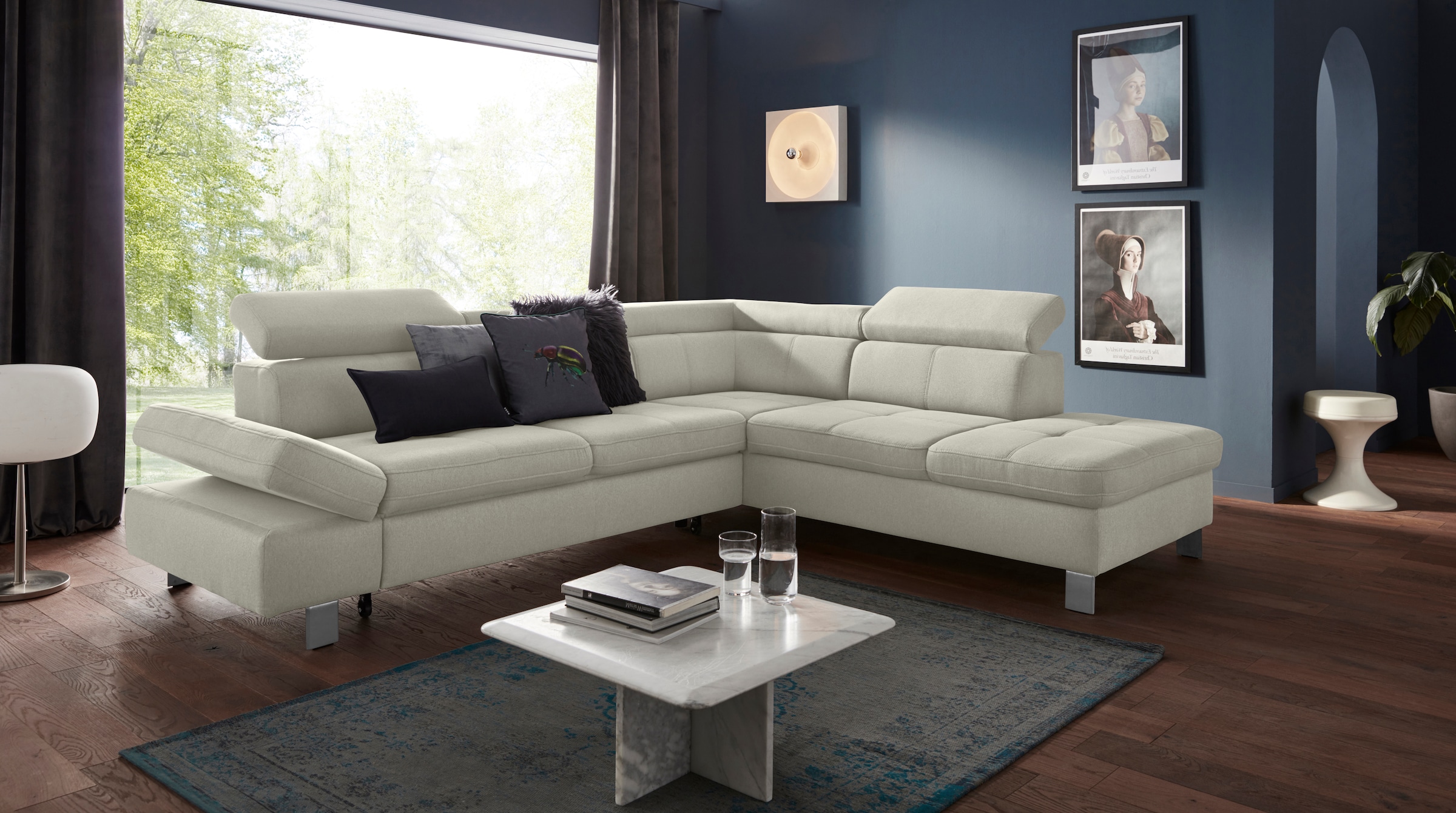 exxpo - sofa fashion Ecksofa »Fiji, L-Form«, mit Kopf- bzw. Rückenverstellu günstig online kaufen