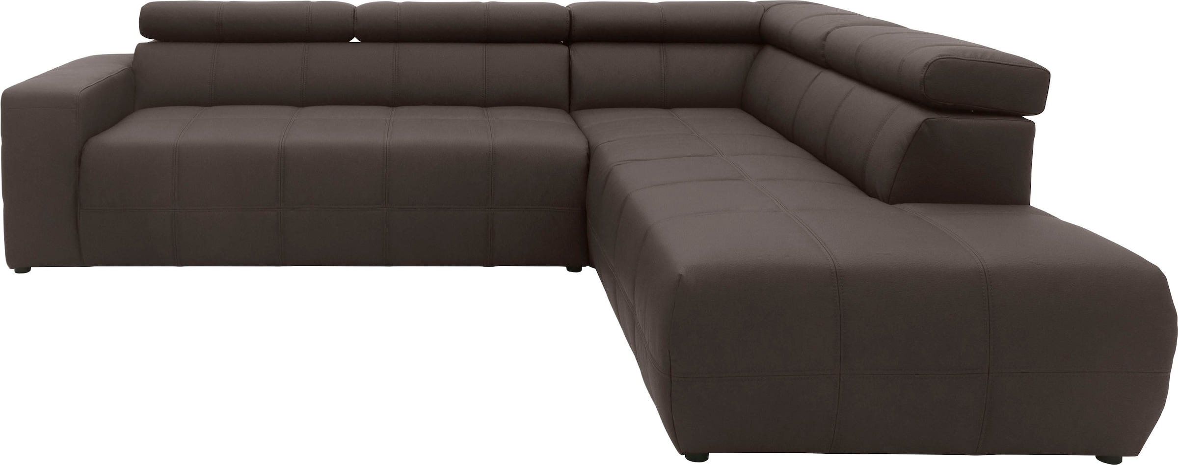 DOMO collection Ecksofa "Brandon L-Form, auch in Leder", inklusive Kopfteil günstig online kaufen