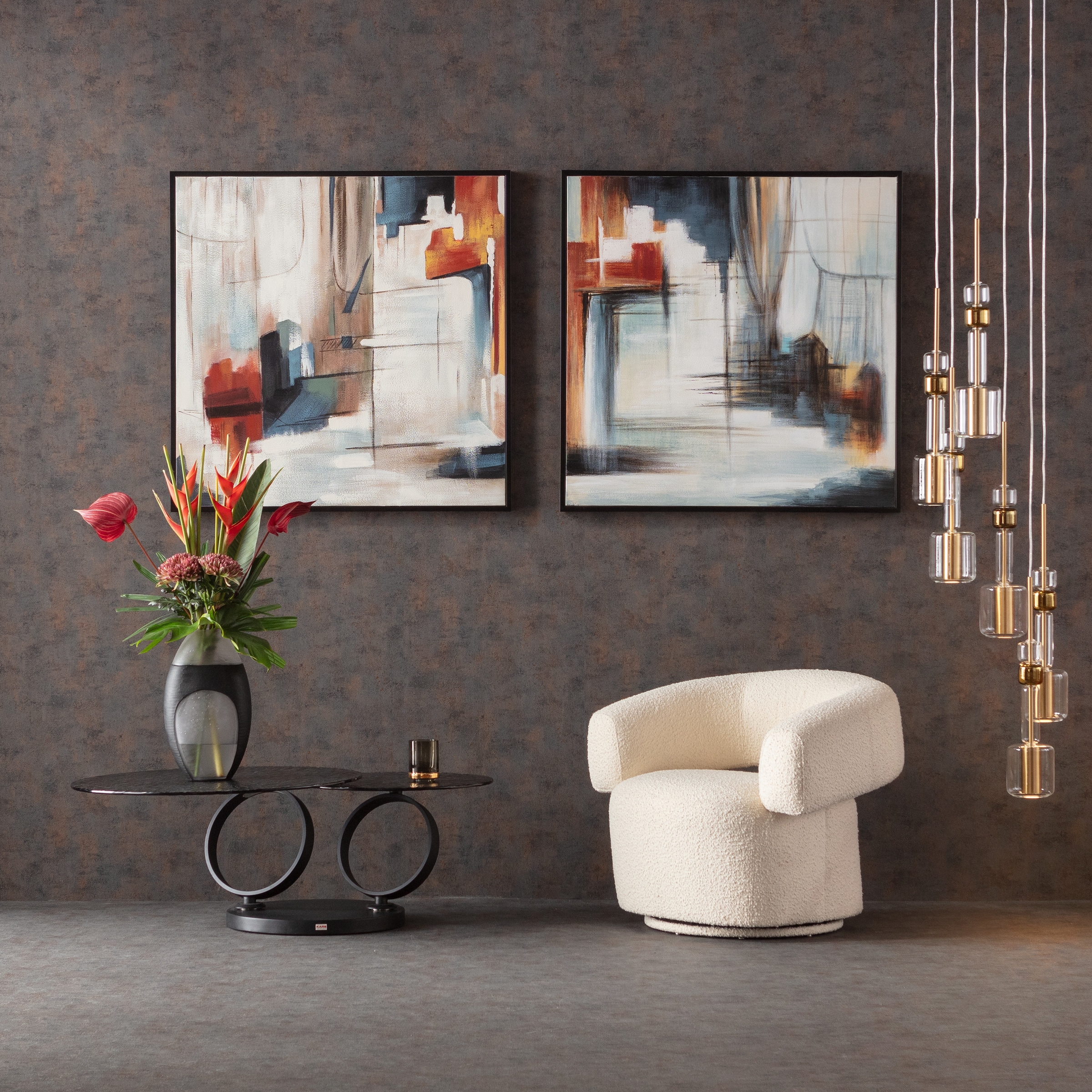 Kare Design Bild mit Rahmen »Gerahmtes Bild Visione Front 100x100cm« 1, 