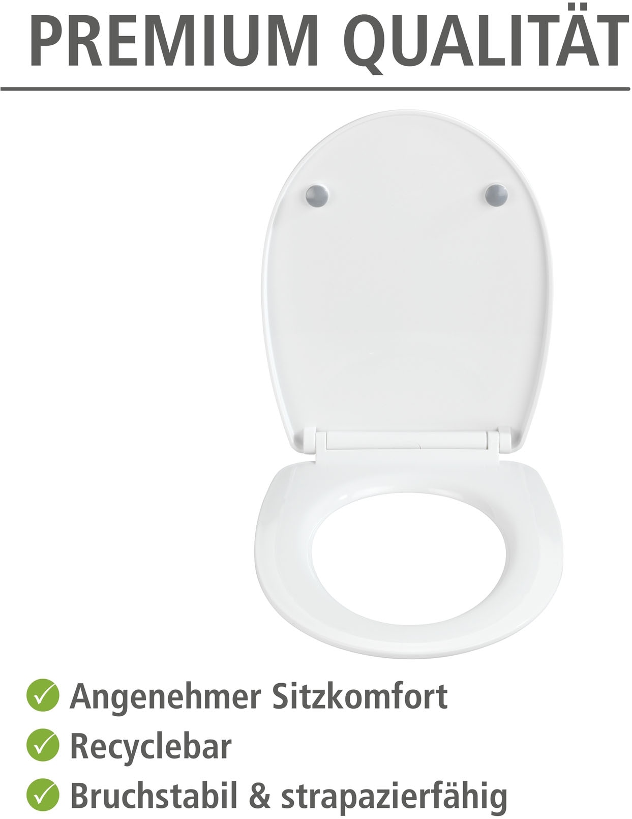 WENKO WC-Sitz »Tavola« Toilettensitz aus strapazierfähigem Duroplast mit Absenkautomatik