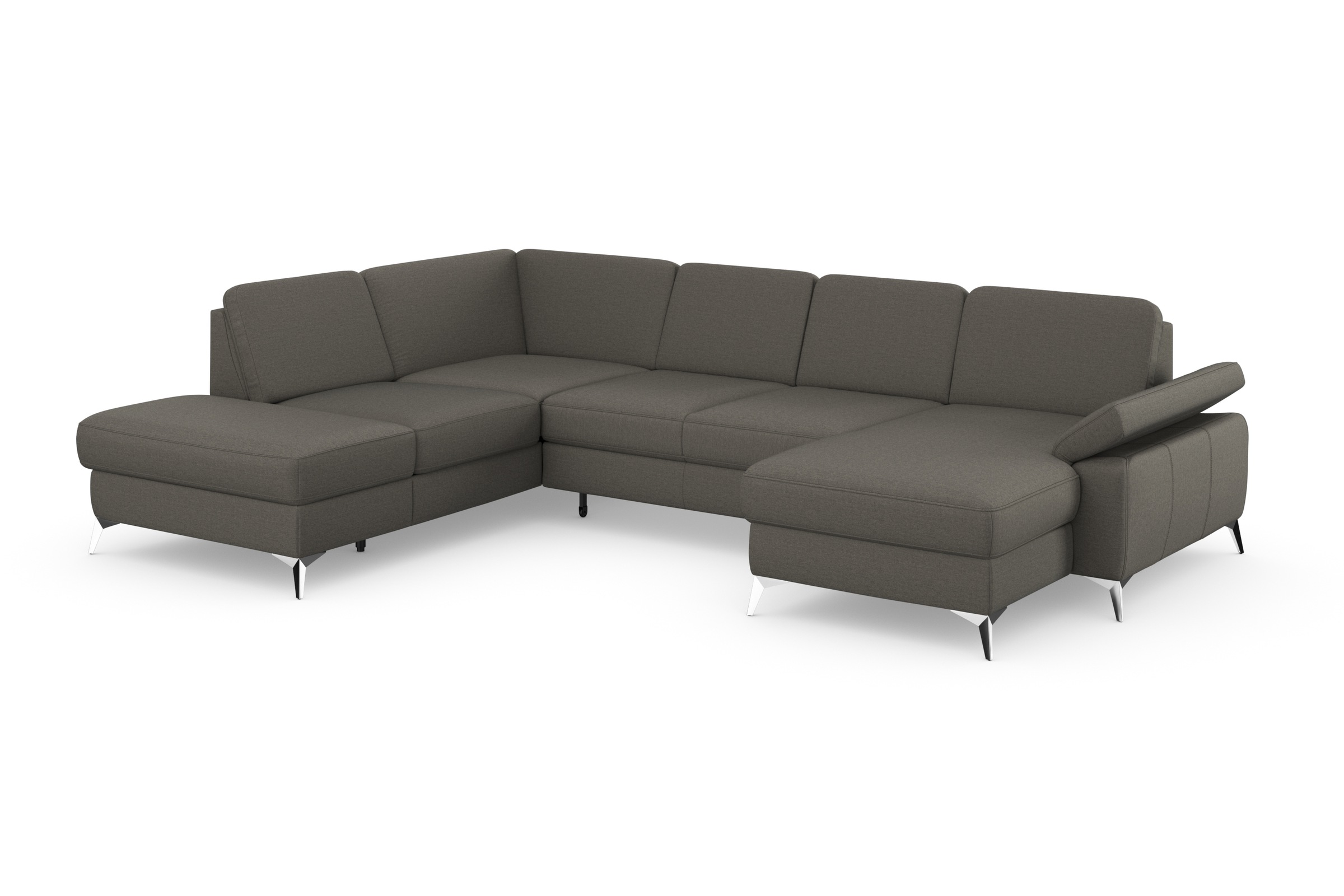sit&more Wohnlandschaft »Padua U-Form«, inklusive Sitztiefenverstellung, Armteilfunktion und Federkern